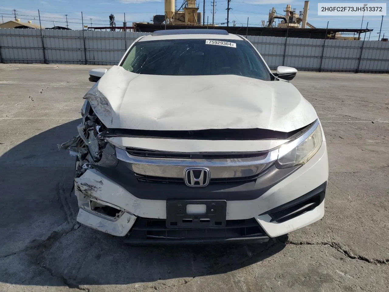 2018 Honda Civic Ex VIN: 2HGFC2F73JH513372 Lot: 75929304