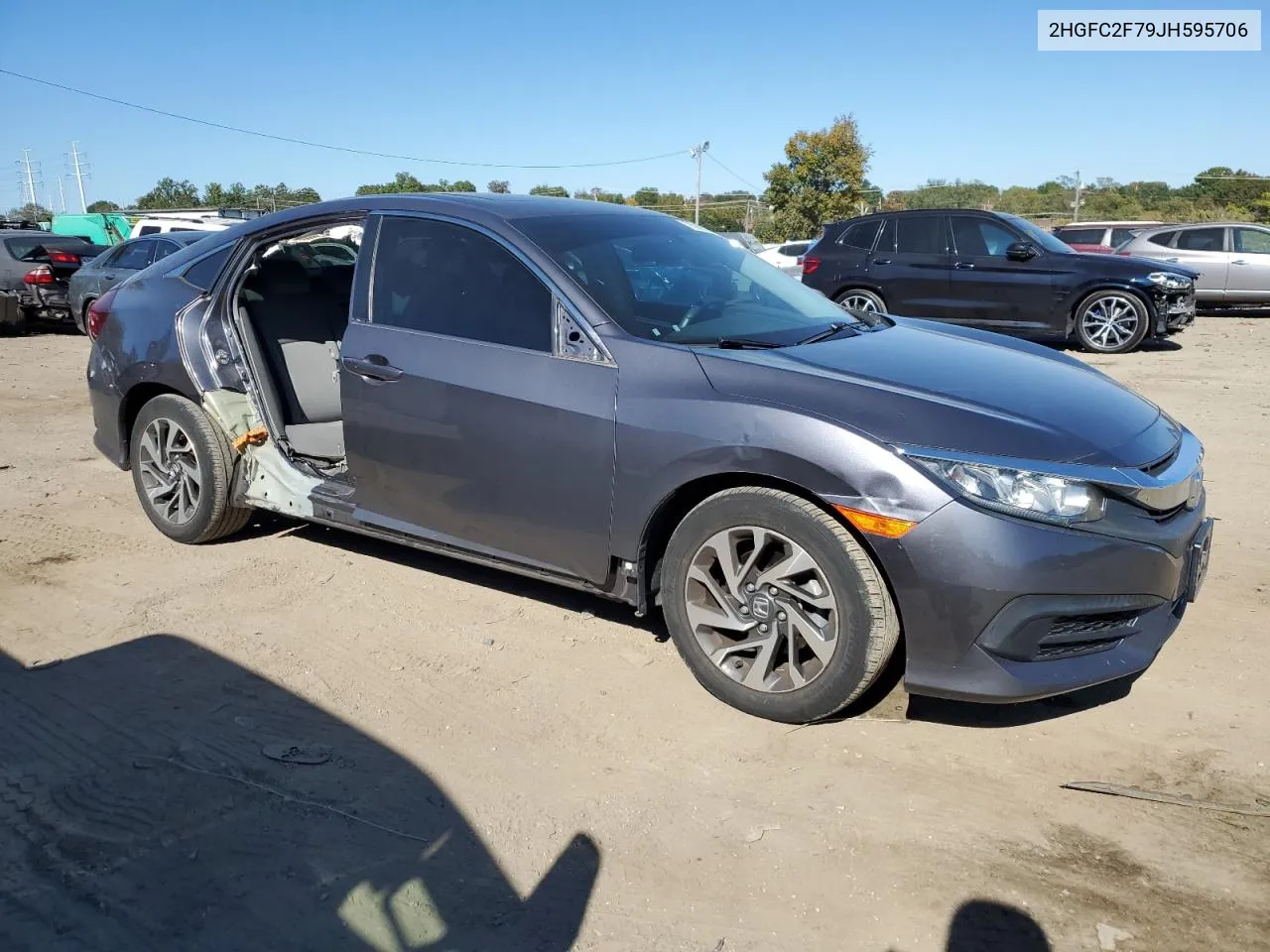 2018 Honda Civic Ex VIN: 2HGFC2F79JH595706 Lot: 75995734