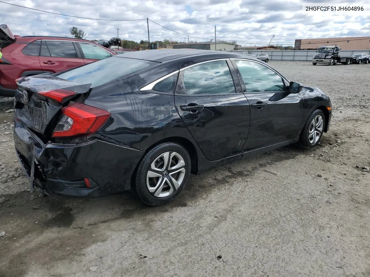 2018 Honda Civic Lx VIN: 2HGFC2F51JH604896 Lot: 76017854