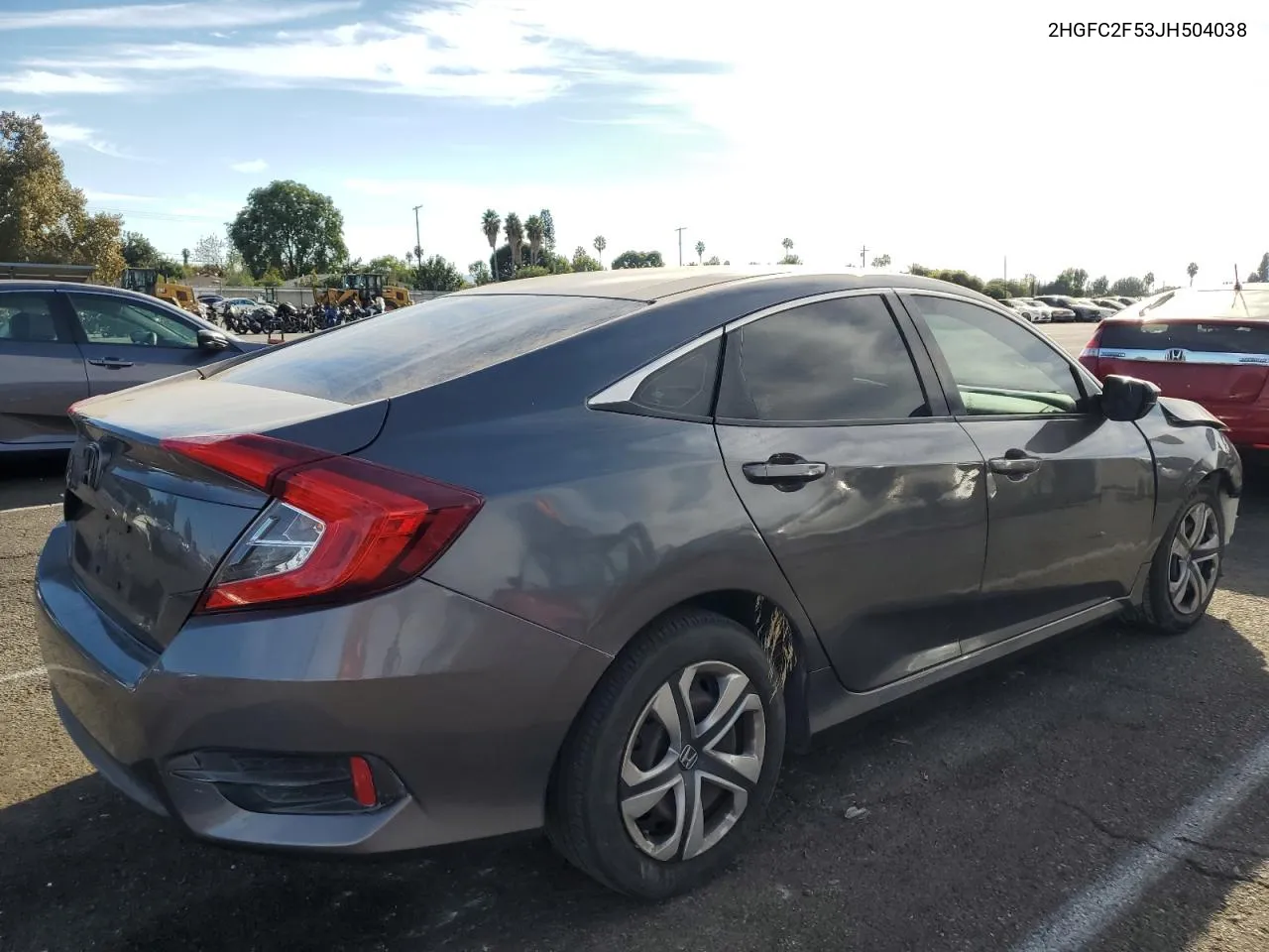 2018 Honda Civic Lx VIN: 2HGFC2F53JH504038 Lot: 76052274