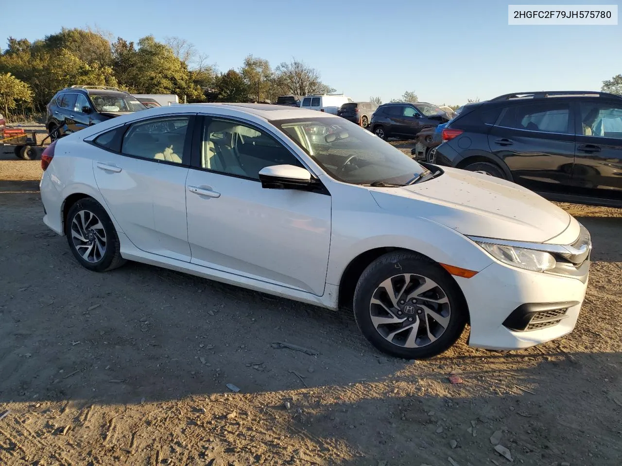 2HGFC2F79JH575780 2018 Honda Civic Ex