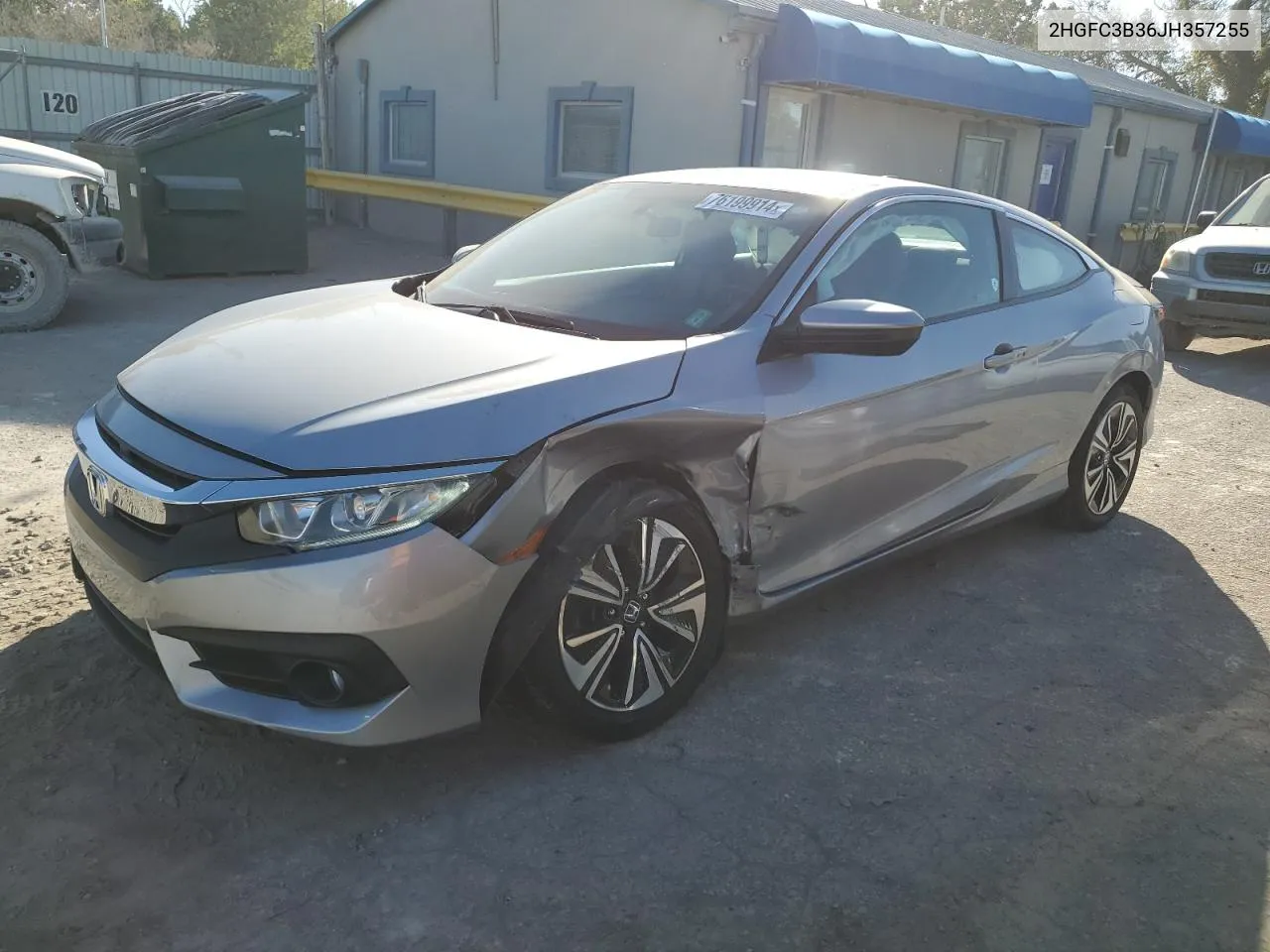 2HGFC3B36JH357255 2018 Honda Civic Ex