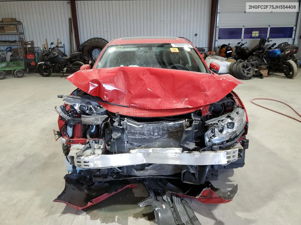 2HGFC2F75JH554408 2018 Honda Civic Ex