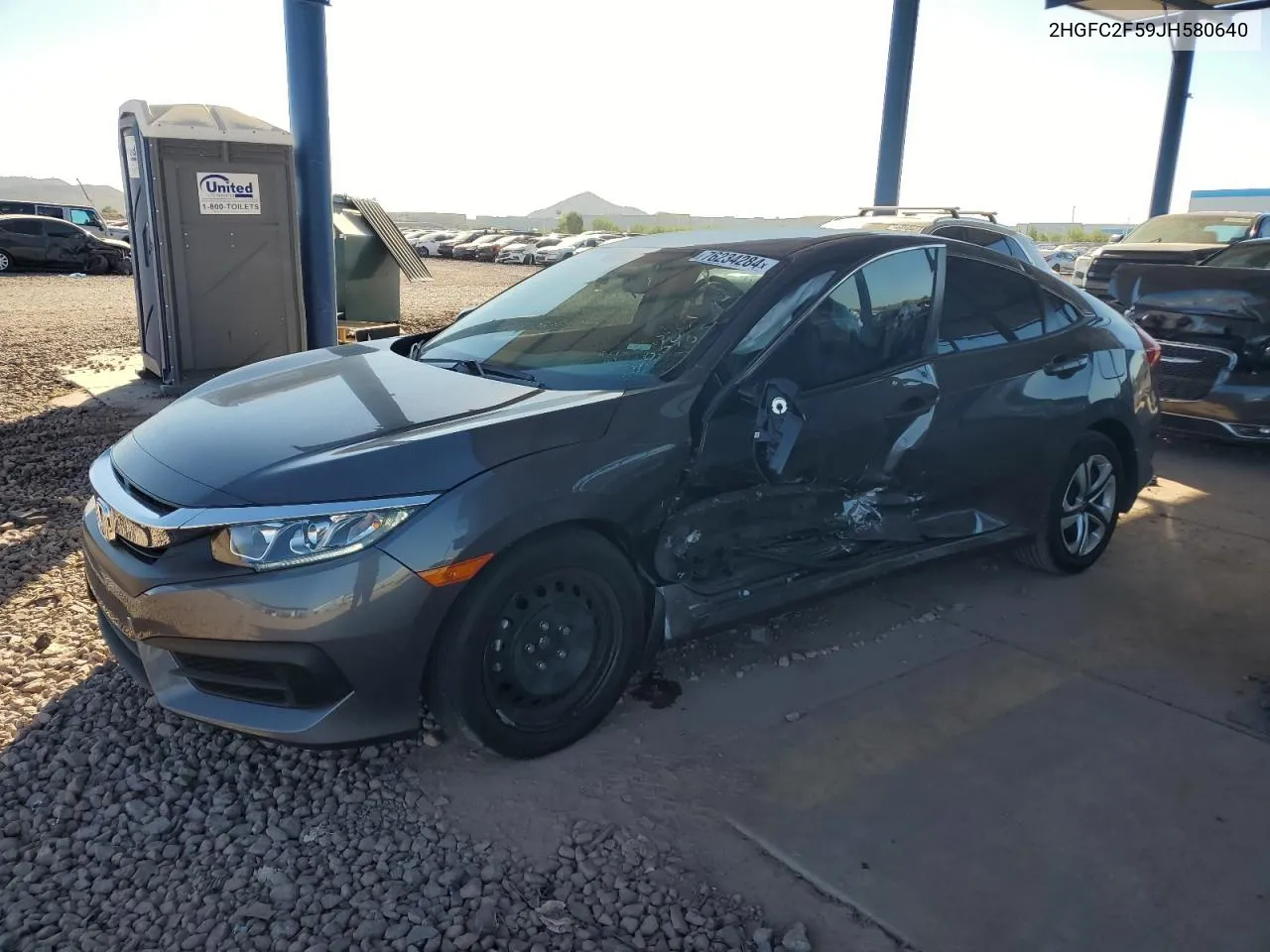 2HGFC2F59JH580640 2018 Honda Civic Lx