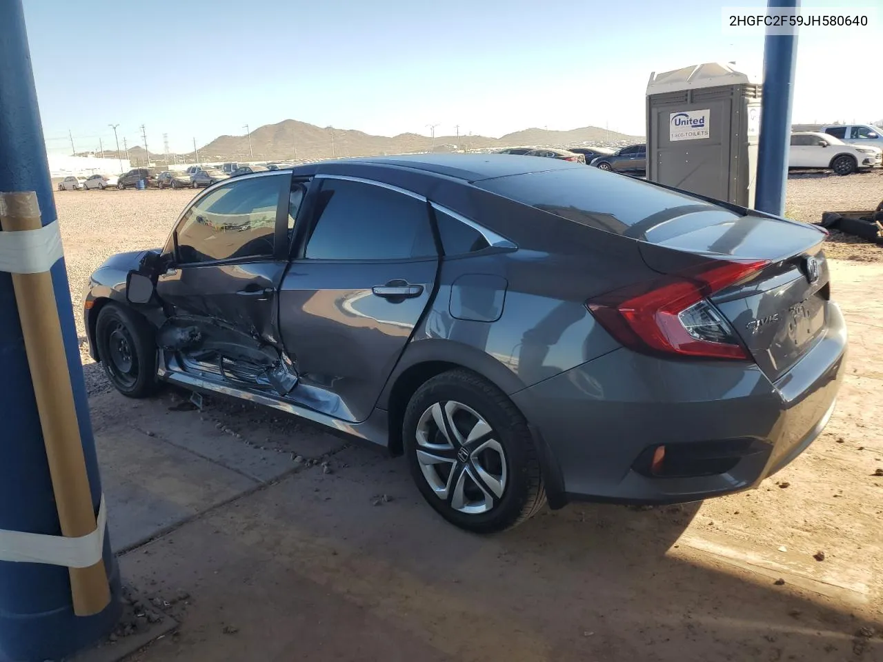 2018 Honda Civic Lx VIN: 2HGFC2F59JH580640 Lot: 76234284