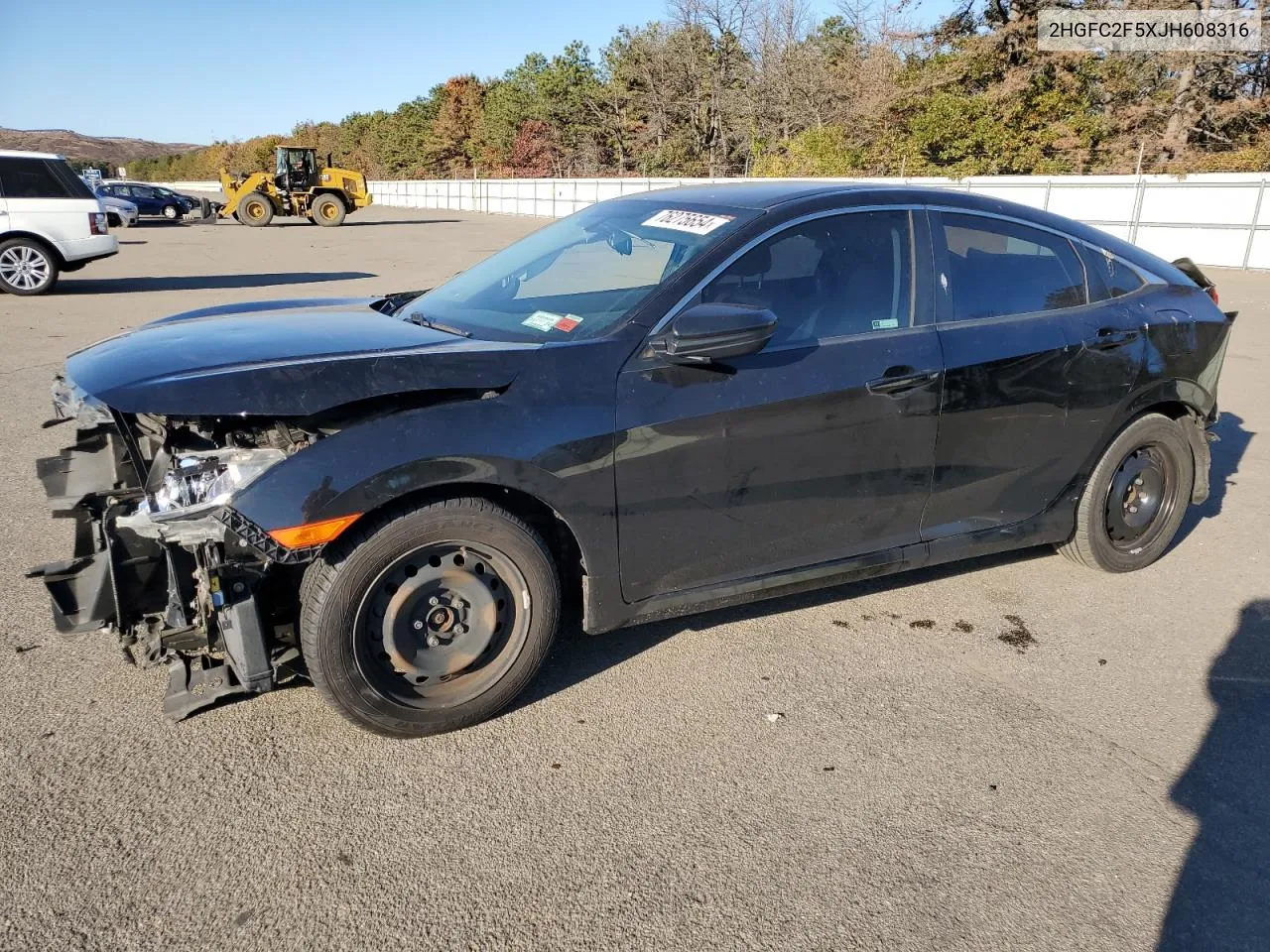 2018 Honda Civic Lx VIN: 2HGFC2F5XJH608316 Lot: 76275654