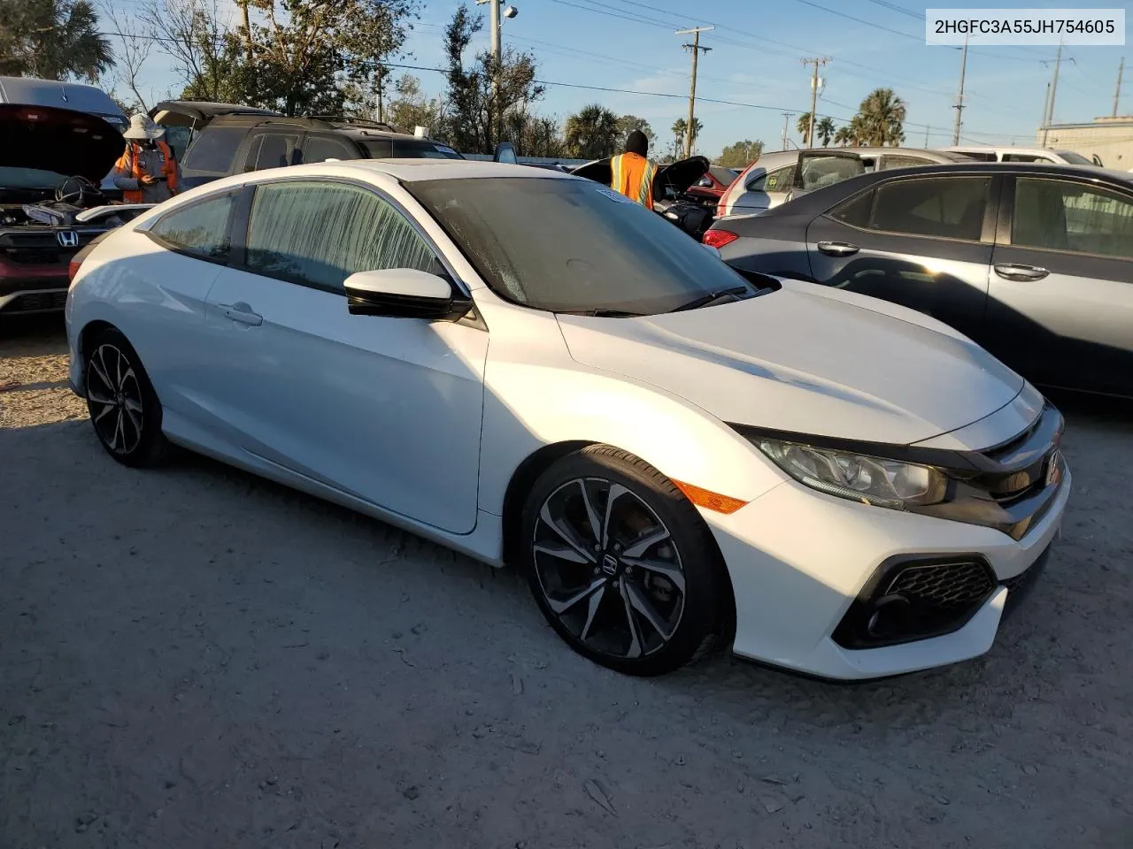 2018 Honda Civic Si VIN: 2HGFC3A55JH754605 Lot: 76310934