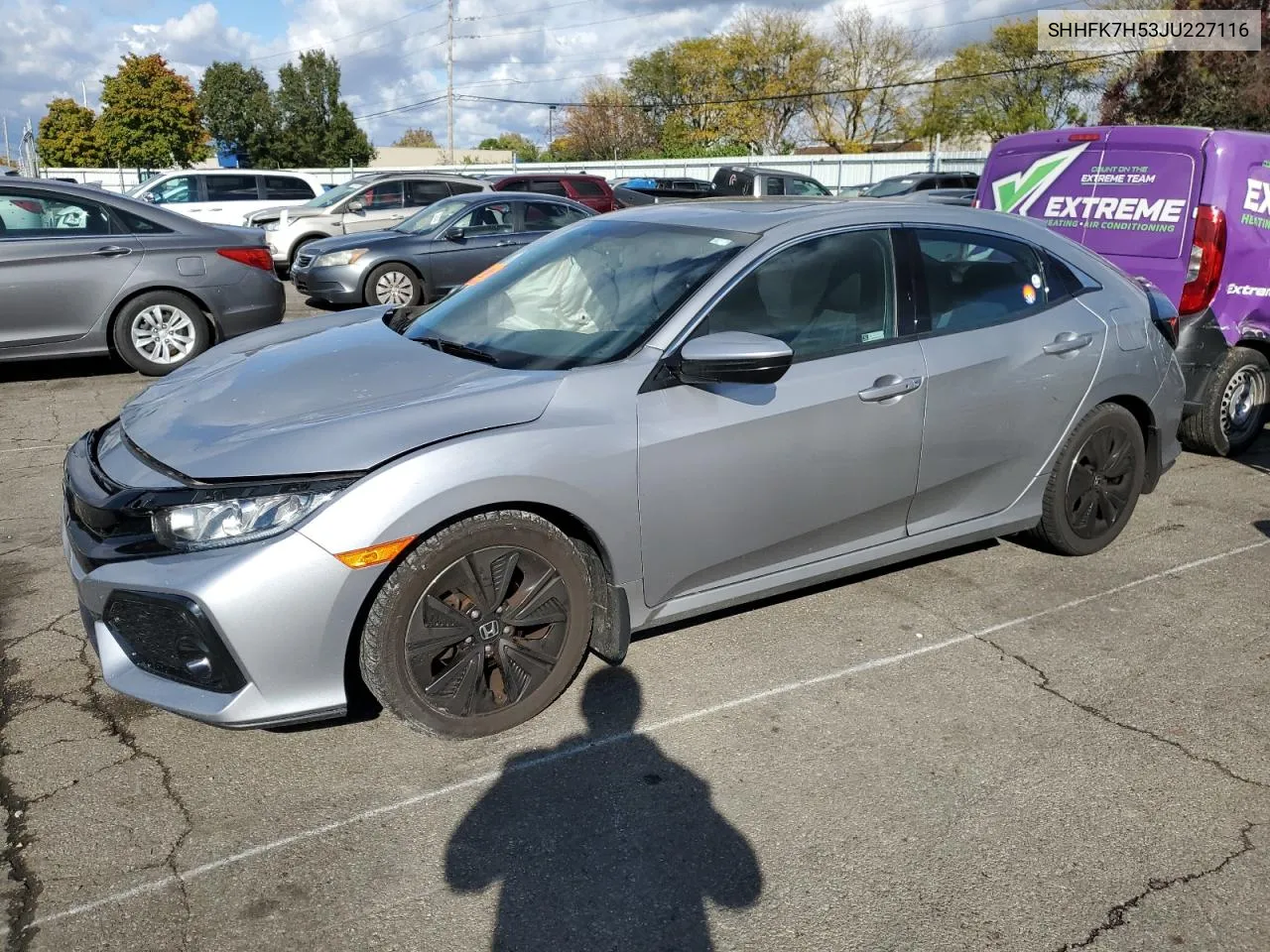 2018 Honda Civic Ex VIN: SHHFK7H53JU227116 Lot: 76321464