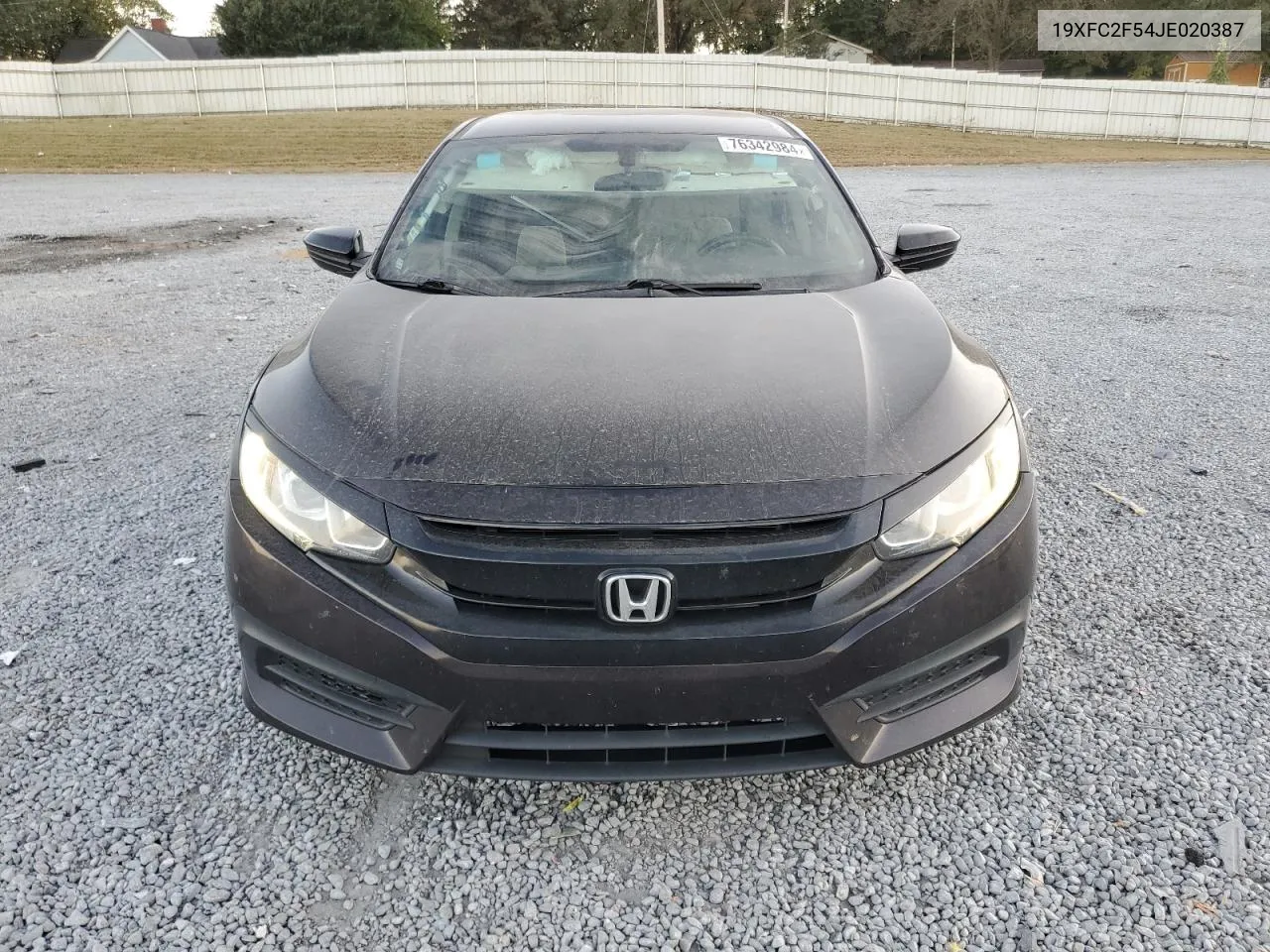 2018 Honda Civic Lx VIN: 19XFC2F54JE020387 Lot: 76342984