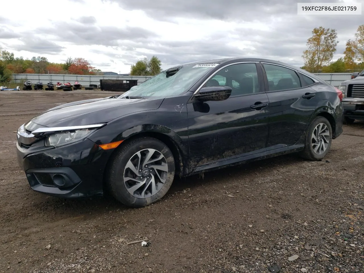 2018 Honda Civic Ex VIN: 19XFC2F86JE021759 Lot: 76359324