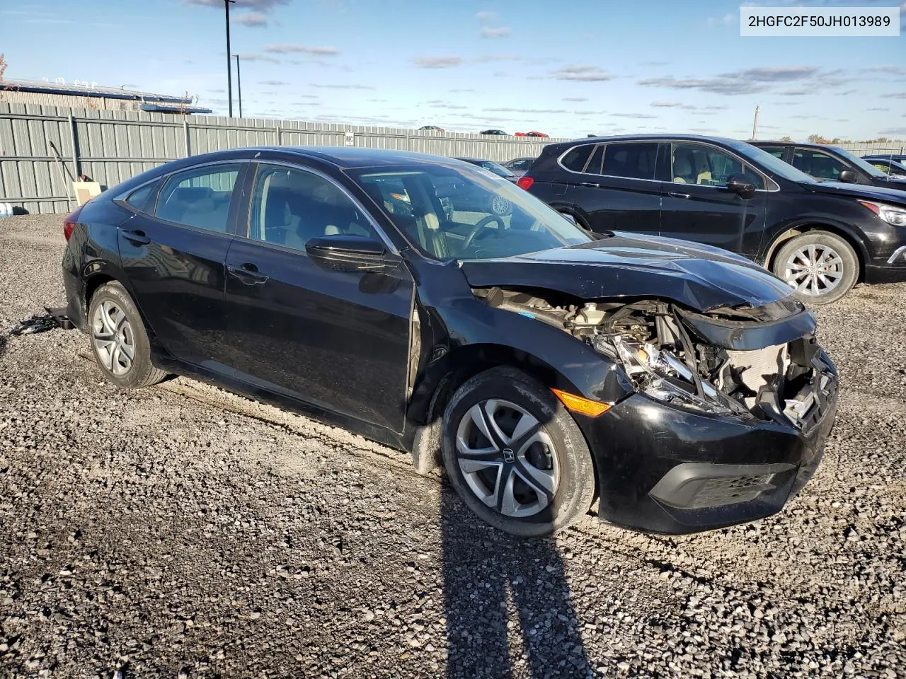 2018 Honda Civic Lx VIN: 2HGFC2F50JH013989 Lot: 76398904