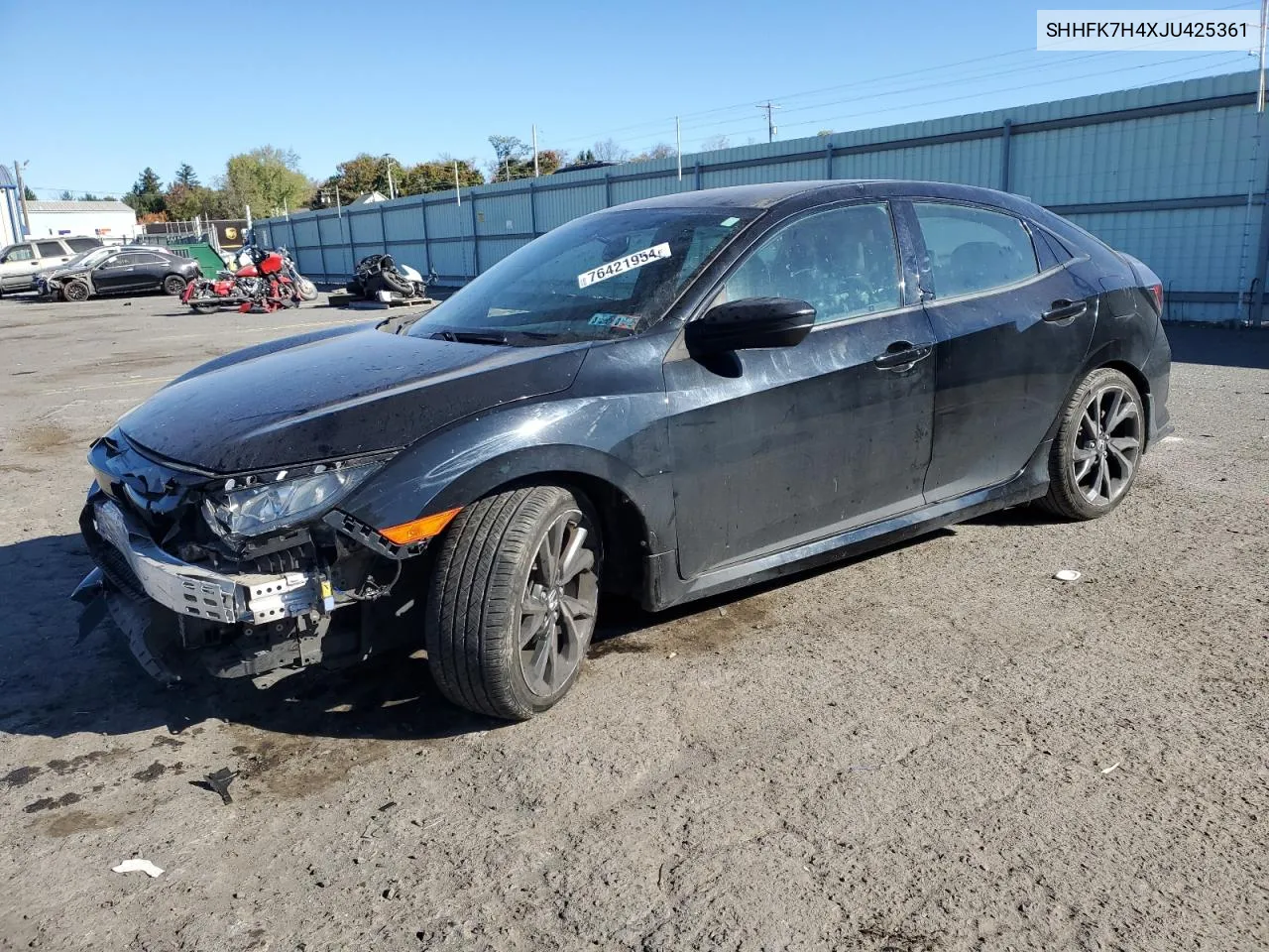 2018 Honda Civic Sport VIN: SHHFK7H4XJU425361 Lot: 76421954