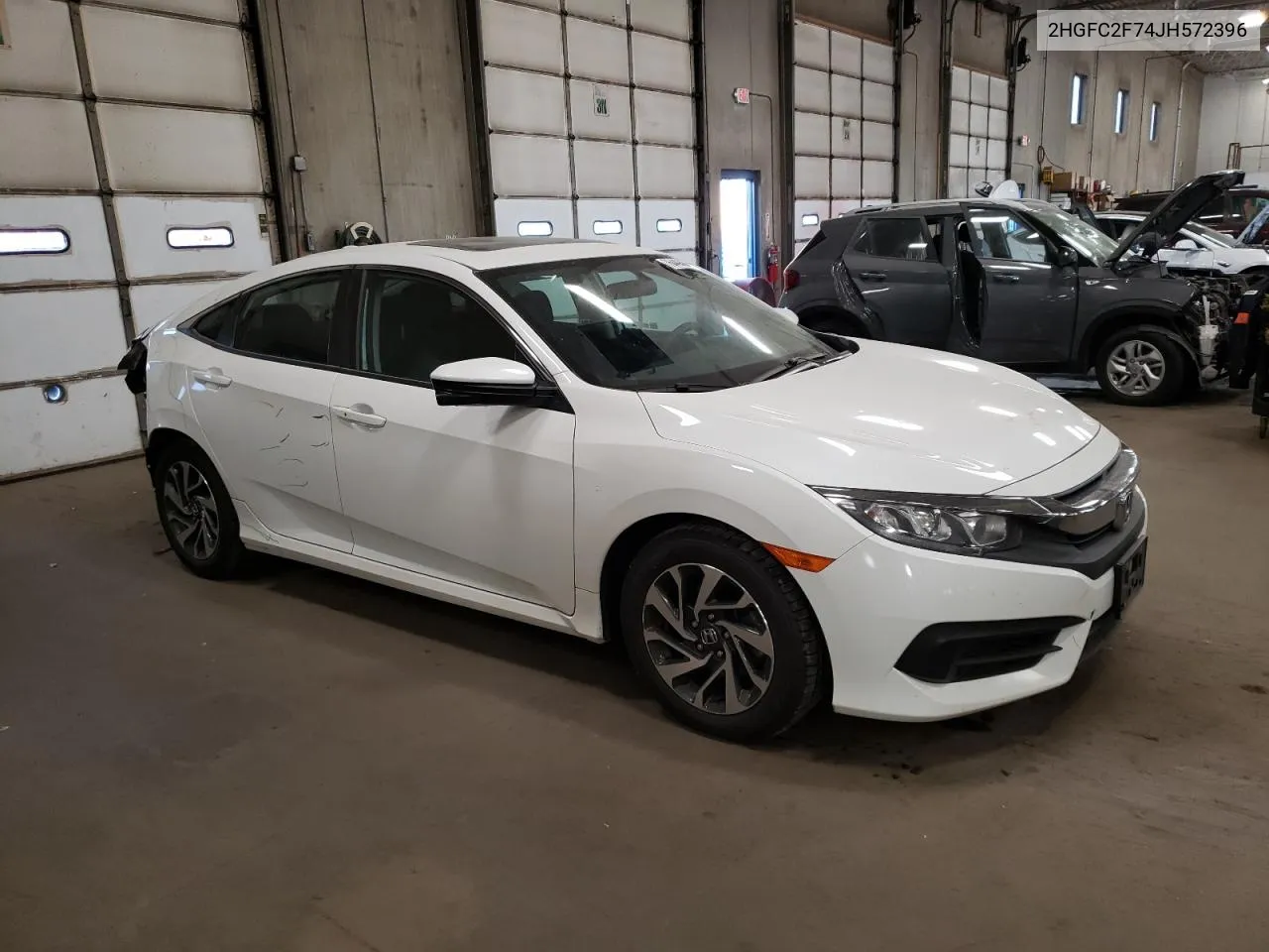 2018 Honda Civic Ex VIN: 2HGFC2F74JH572396 Lot: 76449434