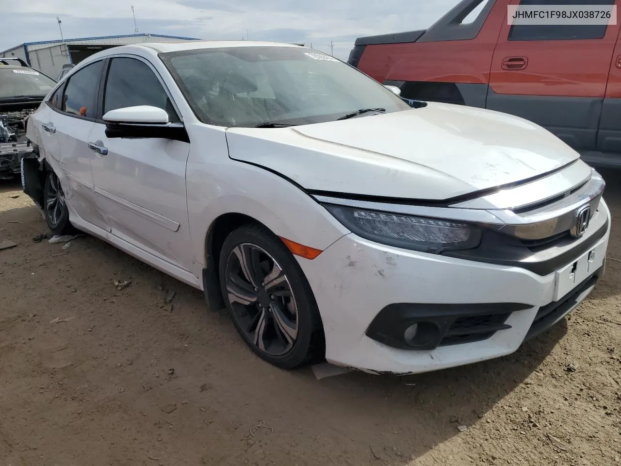 2018 Honda Civic Touring VIN: JHMFC1F98JX038726 Lot: 76599474