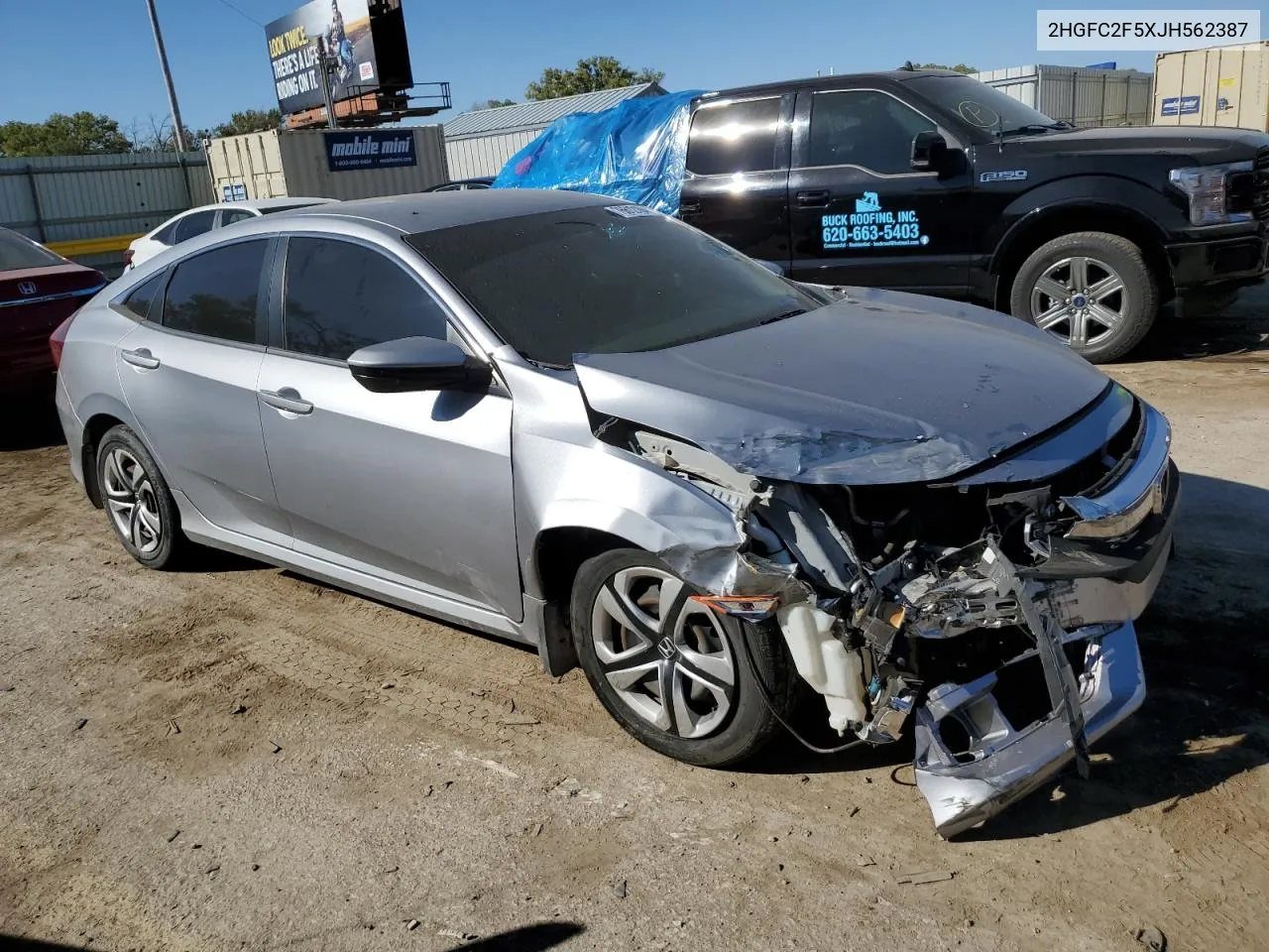 2HGFC2F5XJH562387 2018 Honda Civic Lx