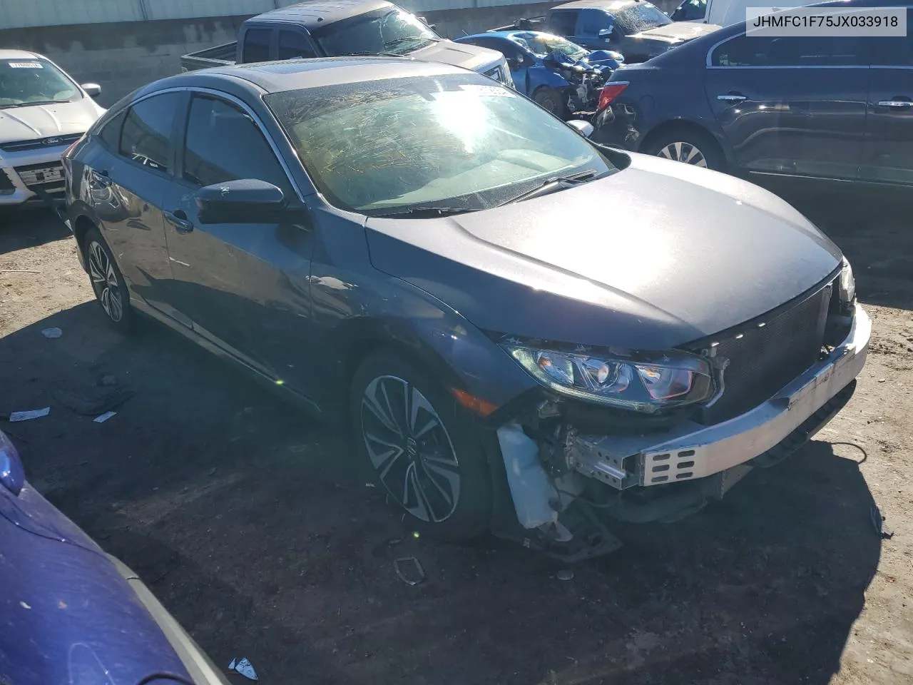 2018 Honda Civic Exl VIN: JHMFC1F75JX033918 Lot: 76612554