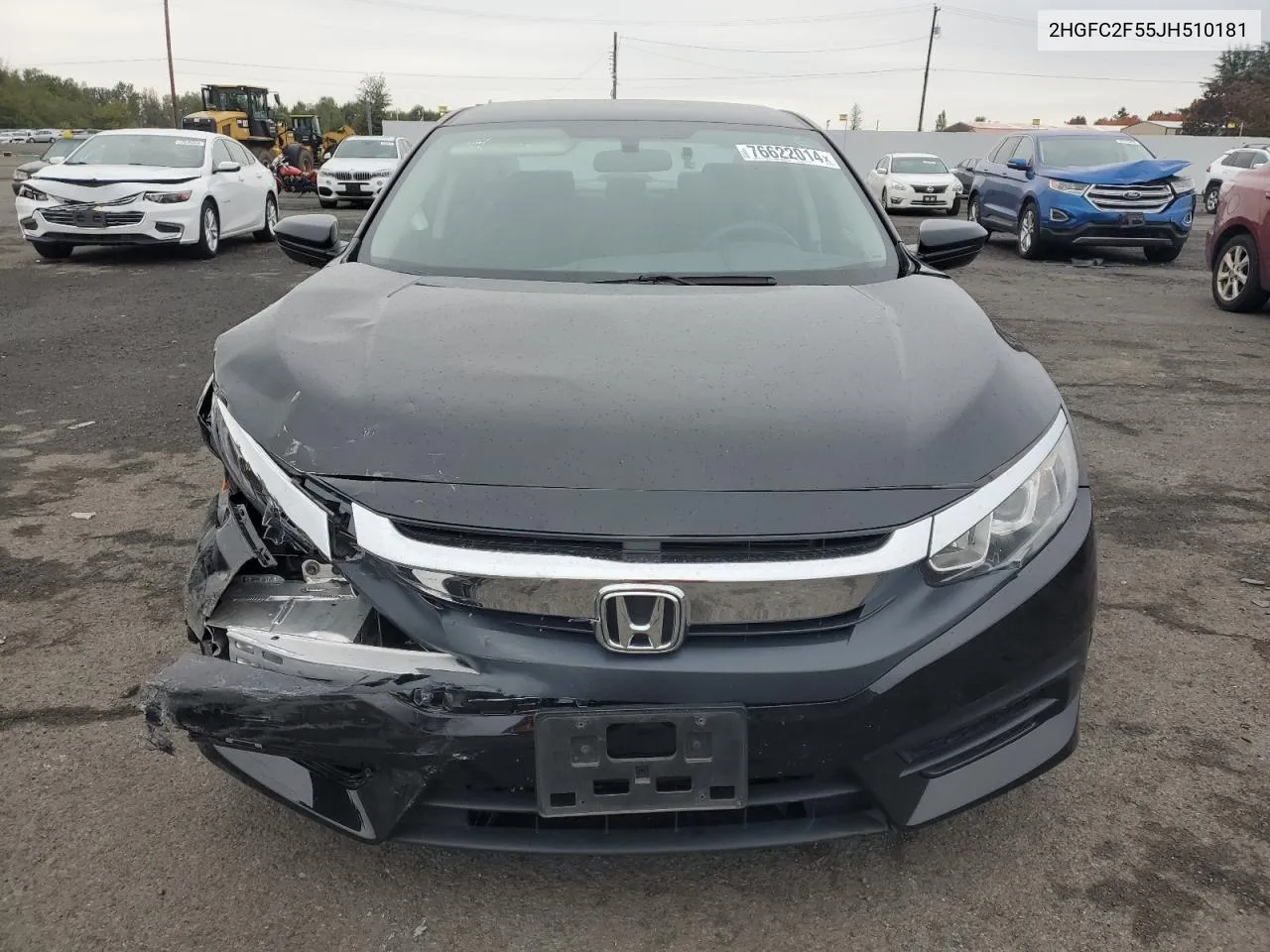 2018 Honda Civic Lx VIN: 2HGFC2F55JH510181 Lot: 76622014