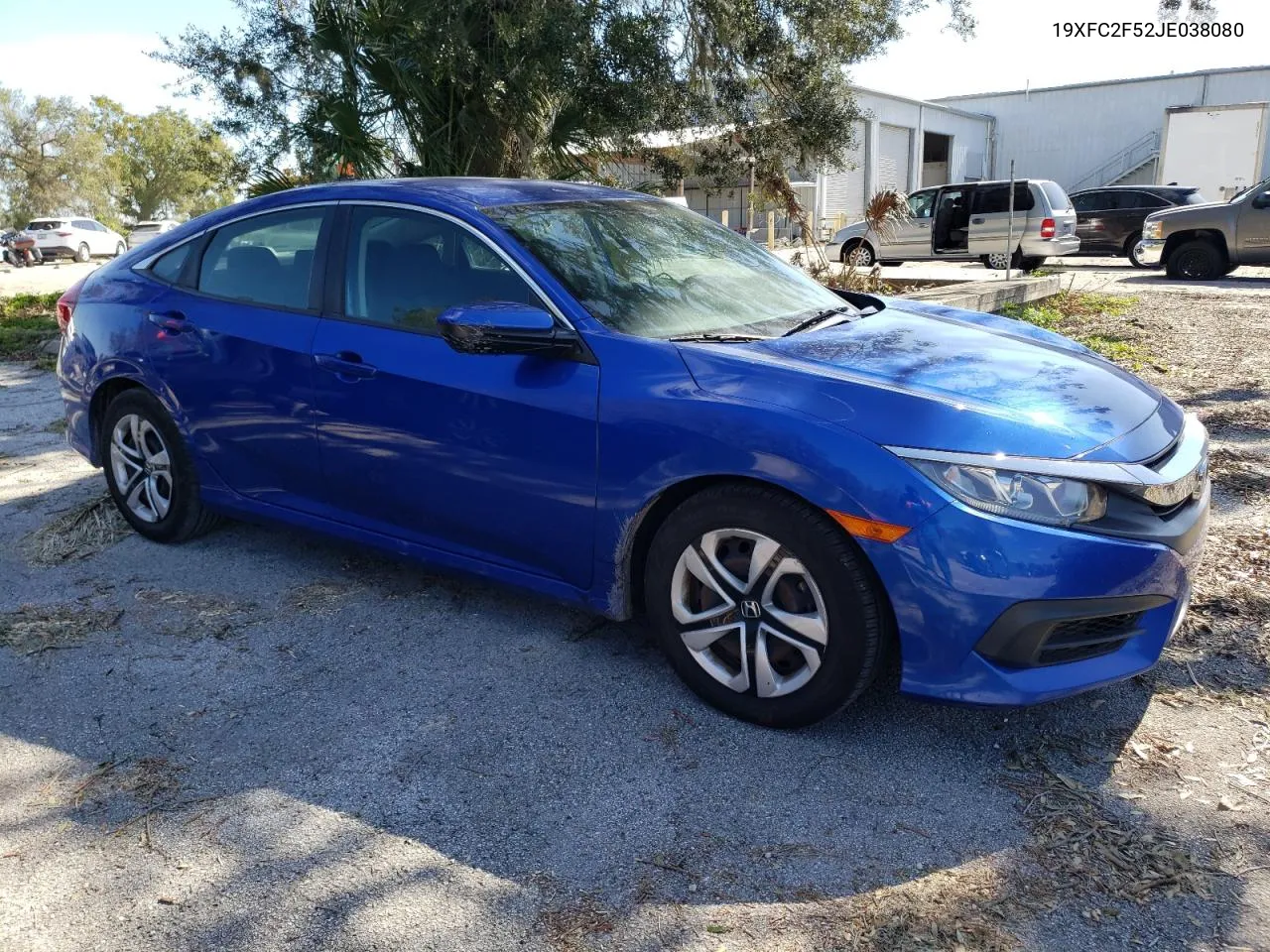 2018 Honda Civic Lx VIN: 19XFC2F52JE038080 Lot: 76628554