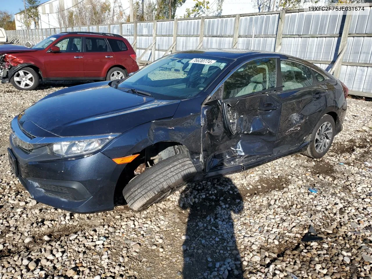 2018 Honda Civic Ex VIN: 19XFC2F75JE031674 Lot: 76630774