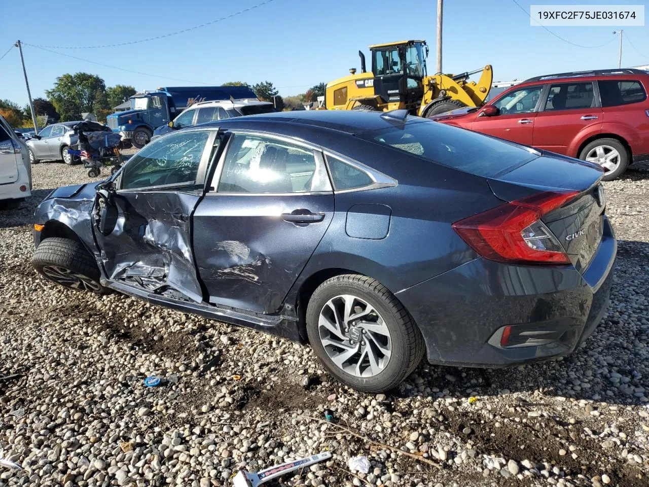 2018 Honda Civic Ex VIN: 19XFC2F75JE031674 Lot: 76630774