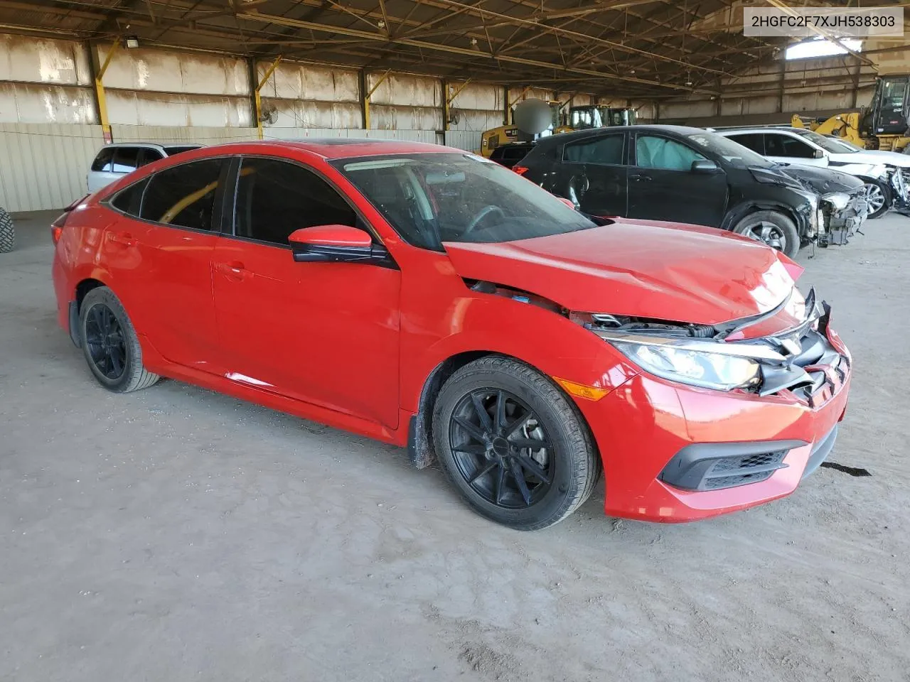 2HGFC2F7XJH538303 2018 Honda Civic Ex