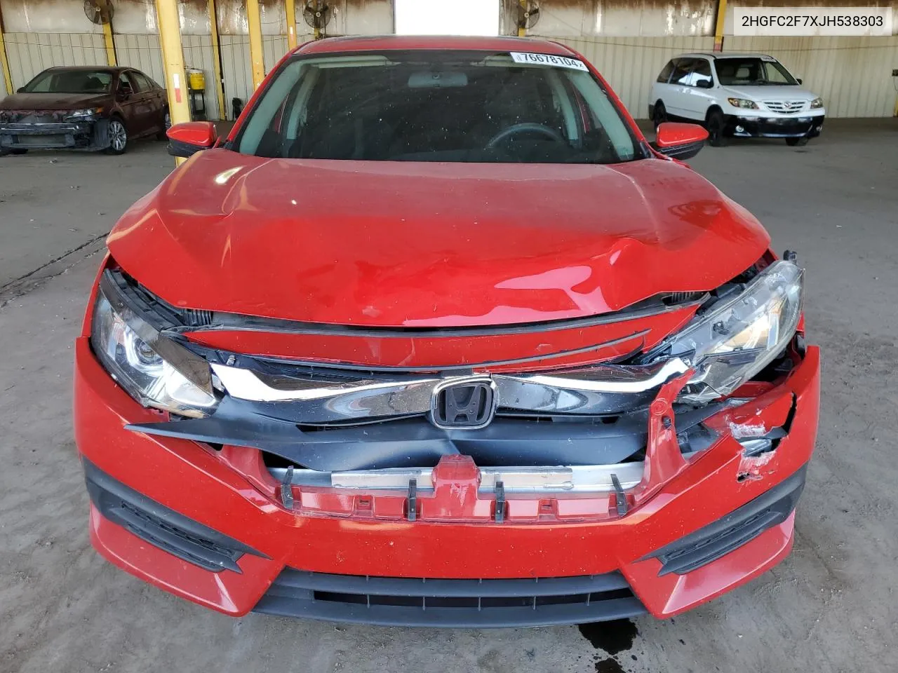 2HGFC2F7XJH538303 2018 Honda Civic Ex