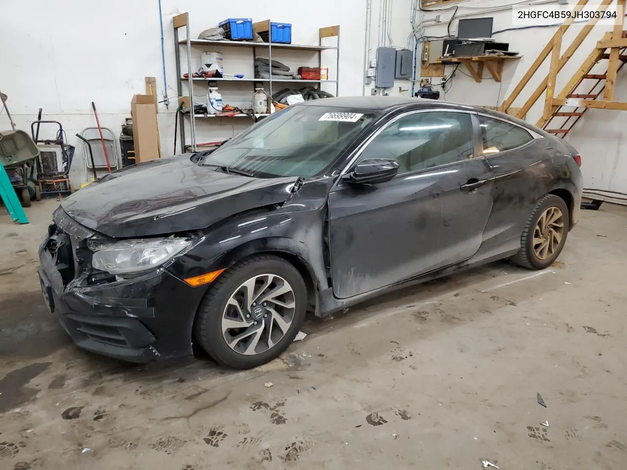 2018 Honda Civic Lx VIN: 2HGFC4B59JH303794 Lot: 76699904