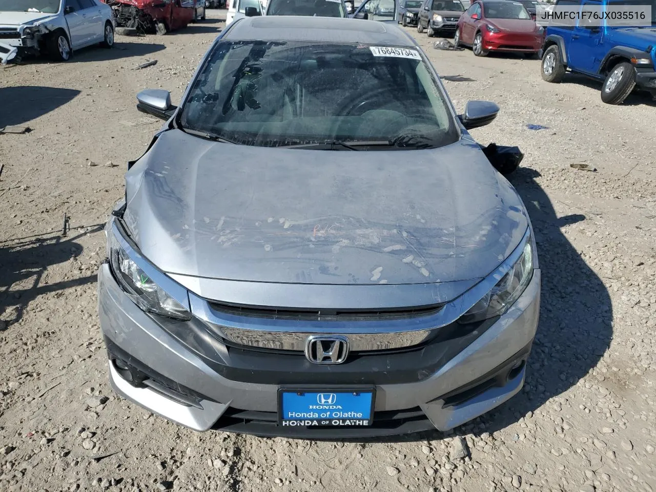 2018 Honda Civic Exl VIN: JHMFC1F76JX035516 Lot: 76845734