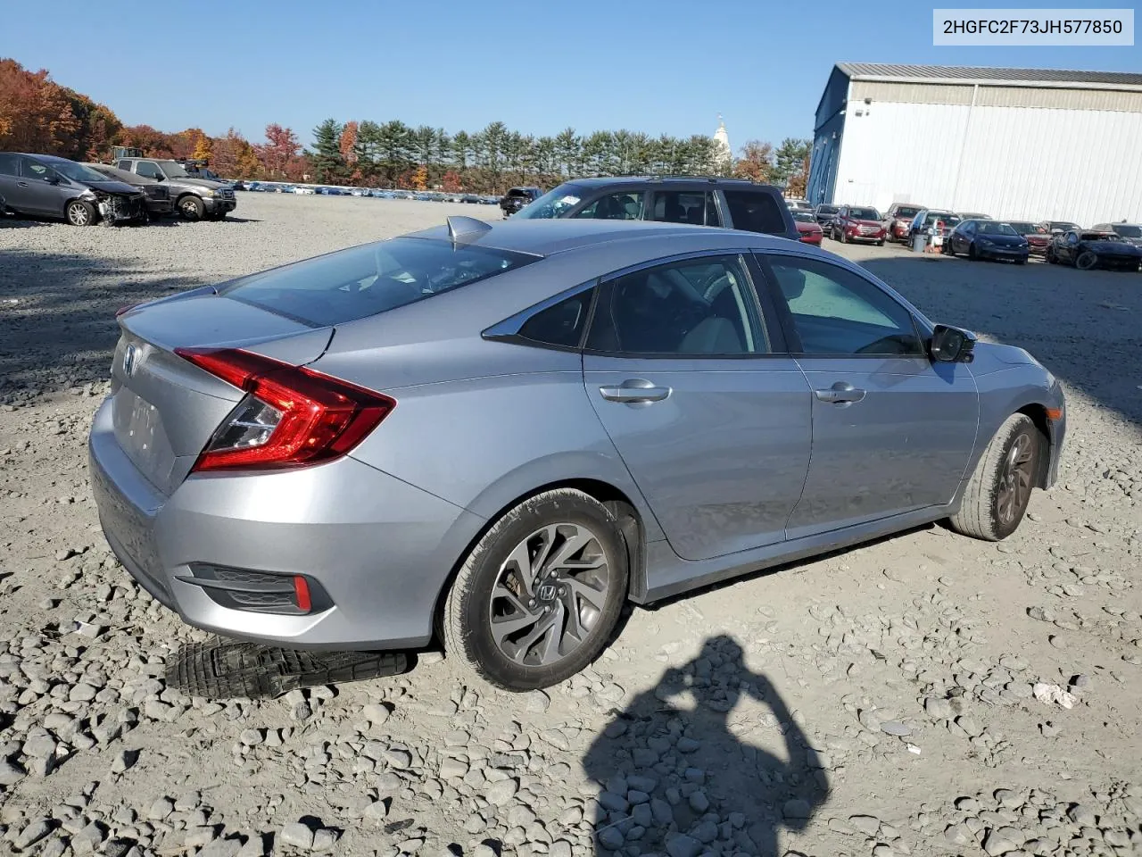 2018 Honda Civic Ex VIN: 2HGFC2F73JH577850 Lot: 77070614