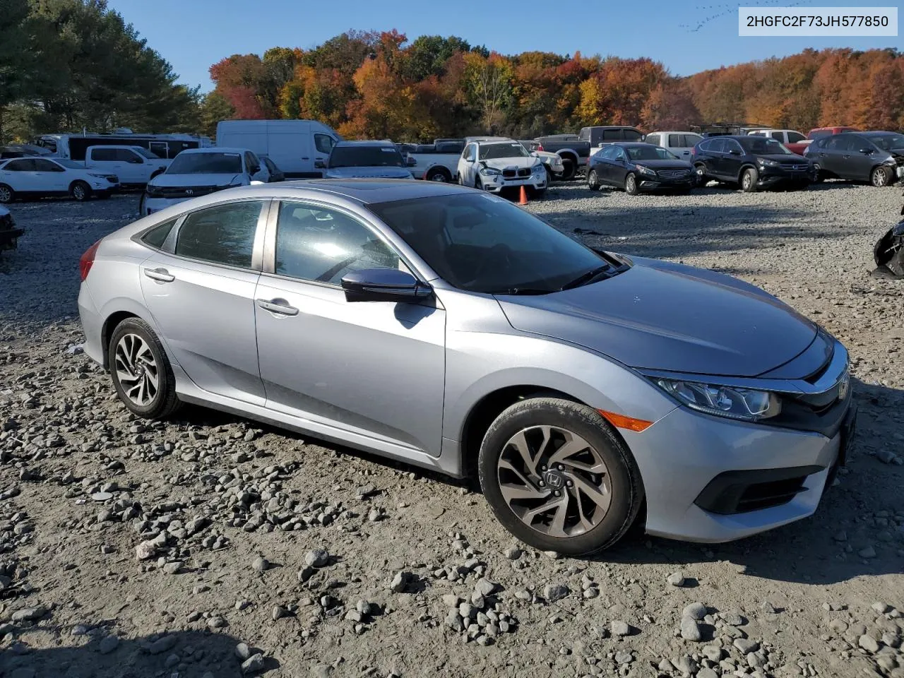 2018 Honda Civic Ex VIN: 2HGFC2F73JH577850 Lot: 77070614