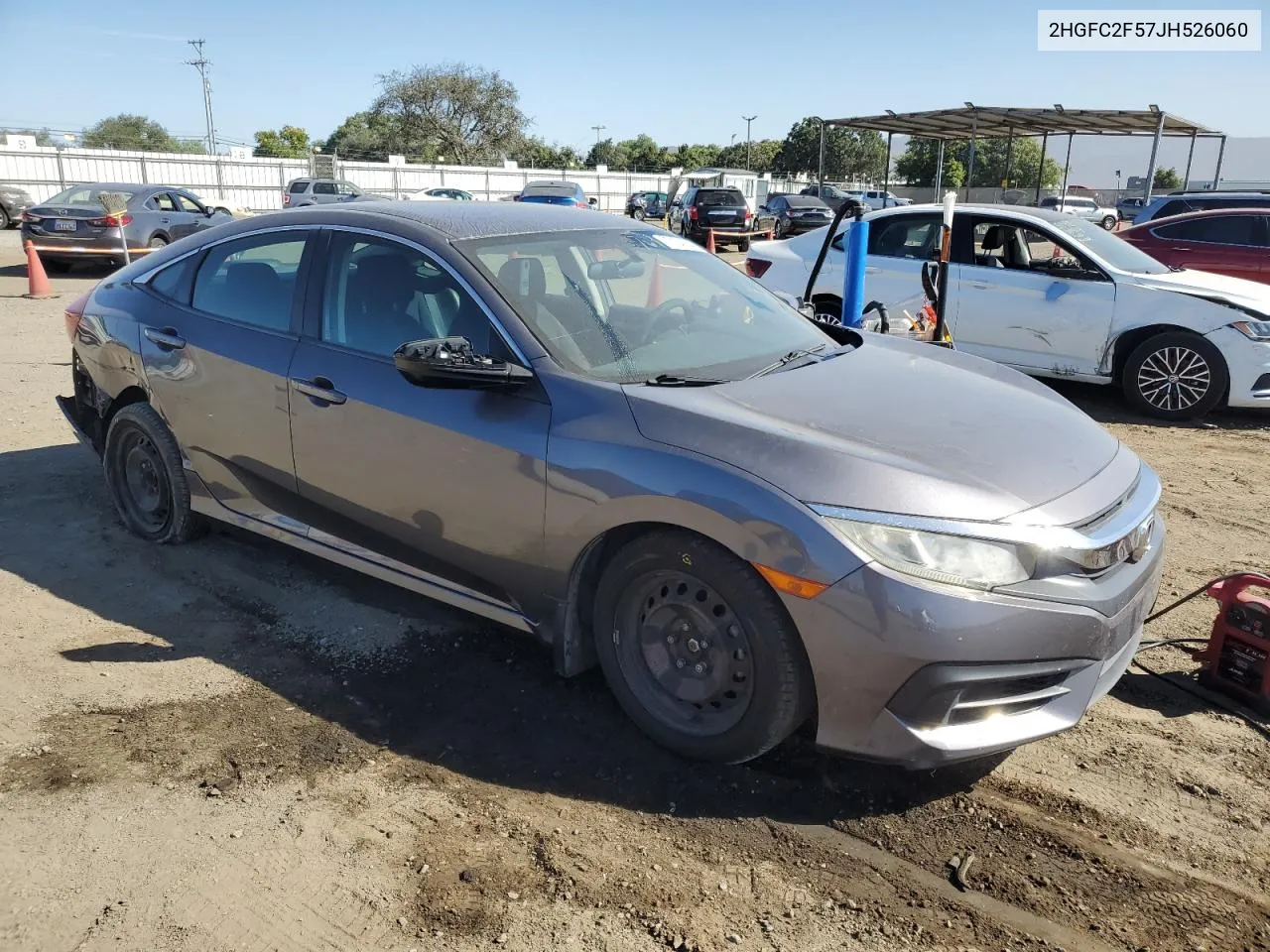 2018 Honda Civic Lx VIN: 2HGFC2F57JH526060 Lot: 77134754