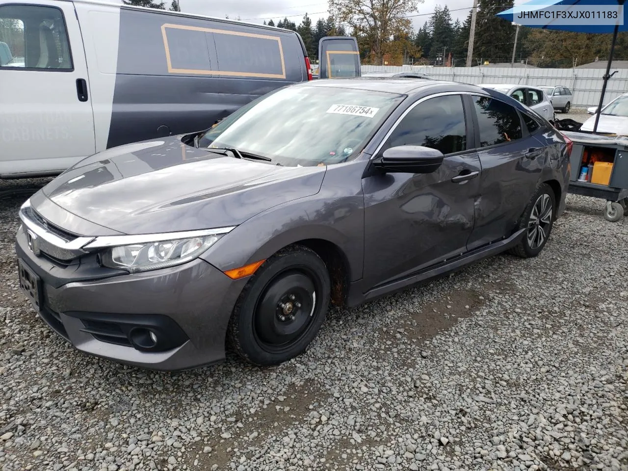 2018 Honda Civic Ex VIN: JHMFC1F3XJX011183 Lot: 77186754