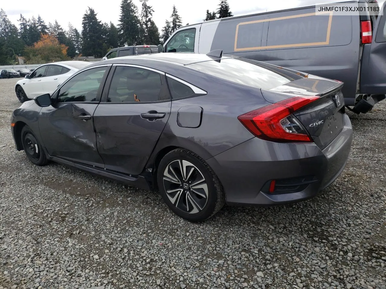 2018 Honda Civic Ex VIN: JHMFC1F3XJX011183 Lot: 77186754