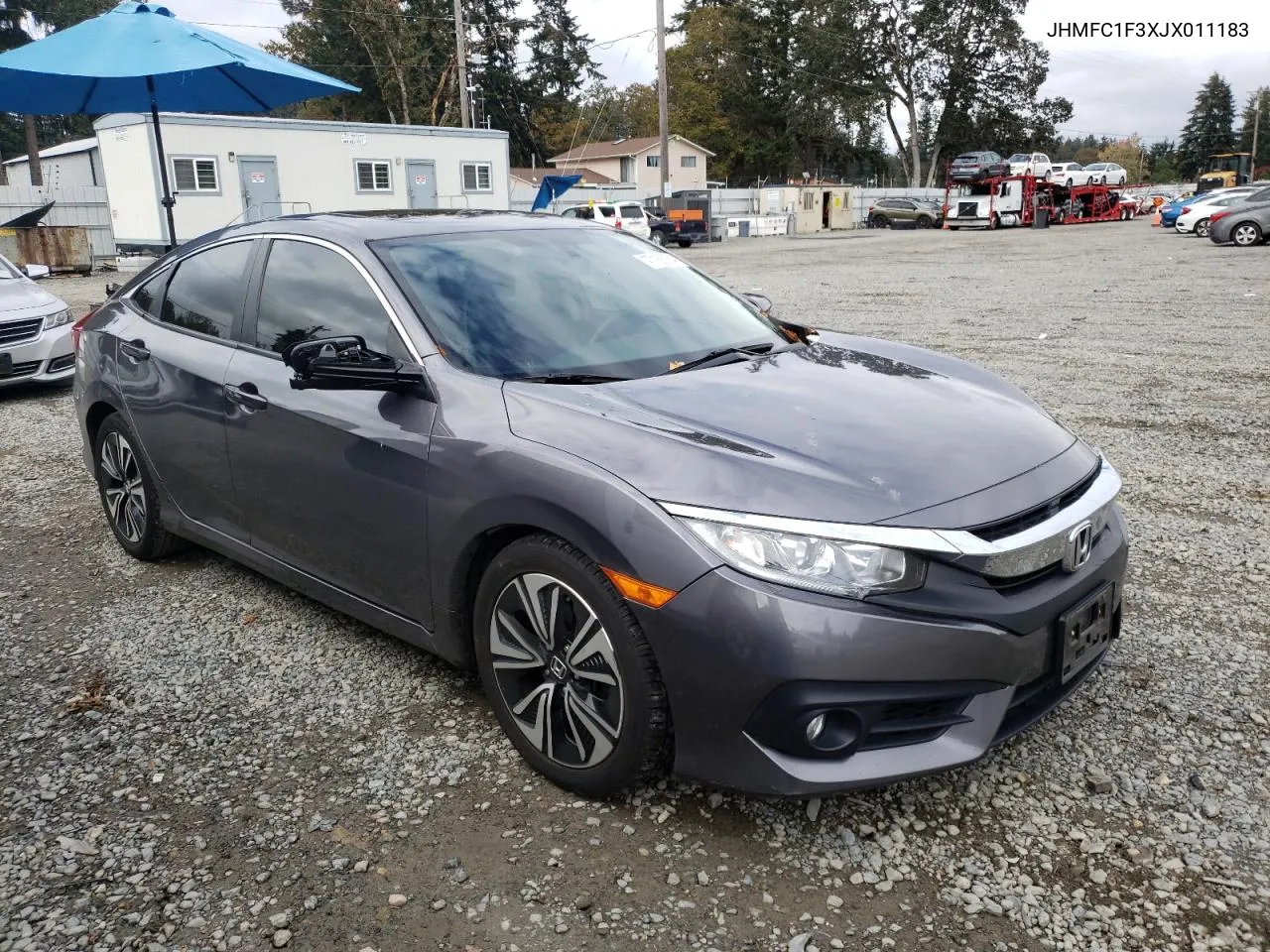 2018 Honda Civic Ex VIN: JHMFC1F3XJX011183 Lot: 77186754