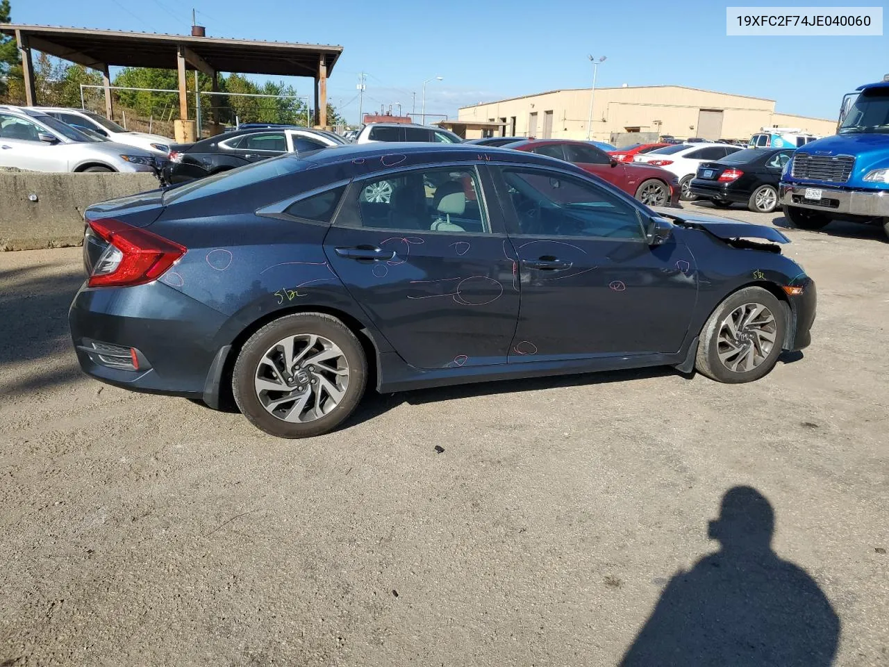 2018 Honda Civic Ex VIN: 19XFC2F74JE040060 Lot: 77194524