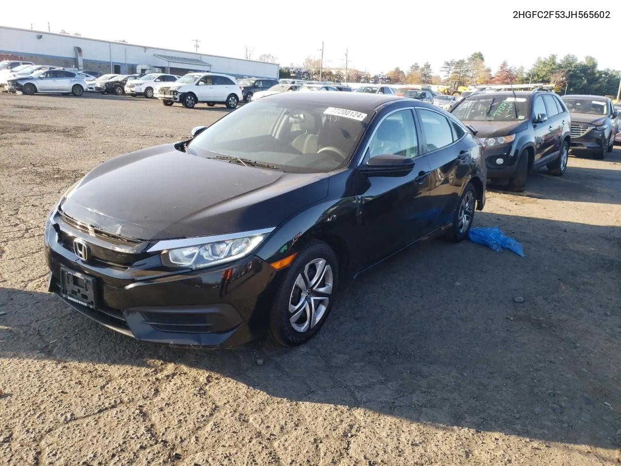 2018 Honda Civic Lx VIN: 2HGFC2F53JH565602 Lot: 77200124