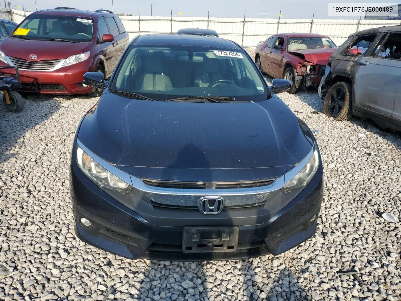 2018 Honda Civic Exl VIN: 19XFC1F76JE000489 Lot: 77227064