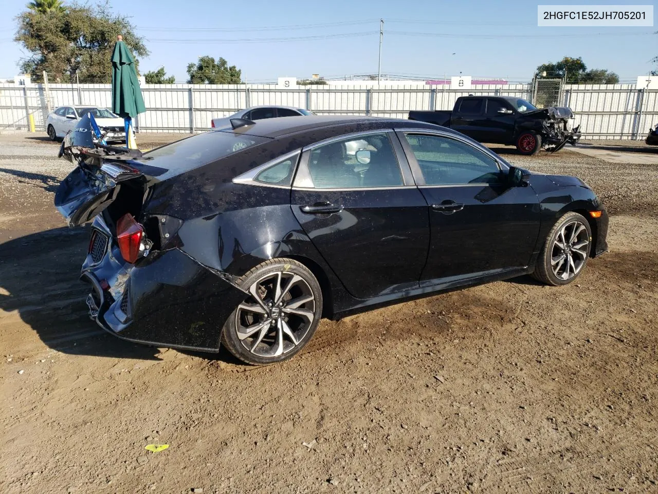 2018 Honda Civic Si VIN: 2HGFC1E52JH705201 Lot: 77232254