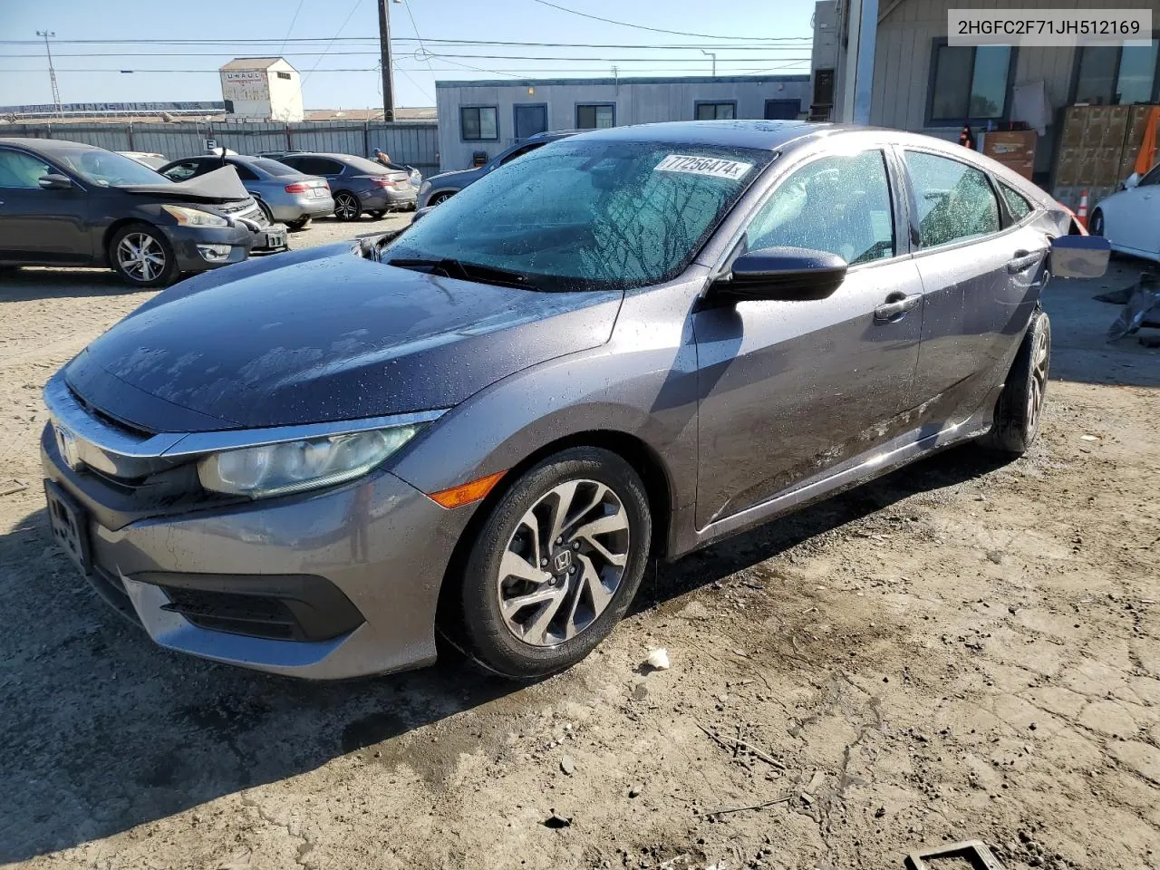 2018 Honda Civic Ex VIN: 2HGFC2F71JH512169 Lot: 77256474