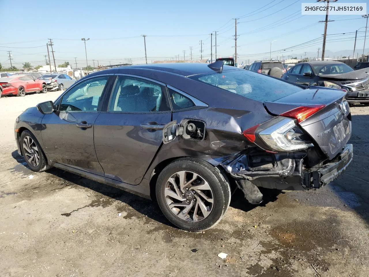 2018 Honda Civic Ex VIN: 2HGFC2F71JH512169 Lot: 77256474