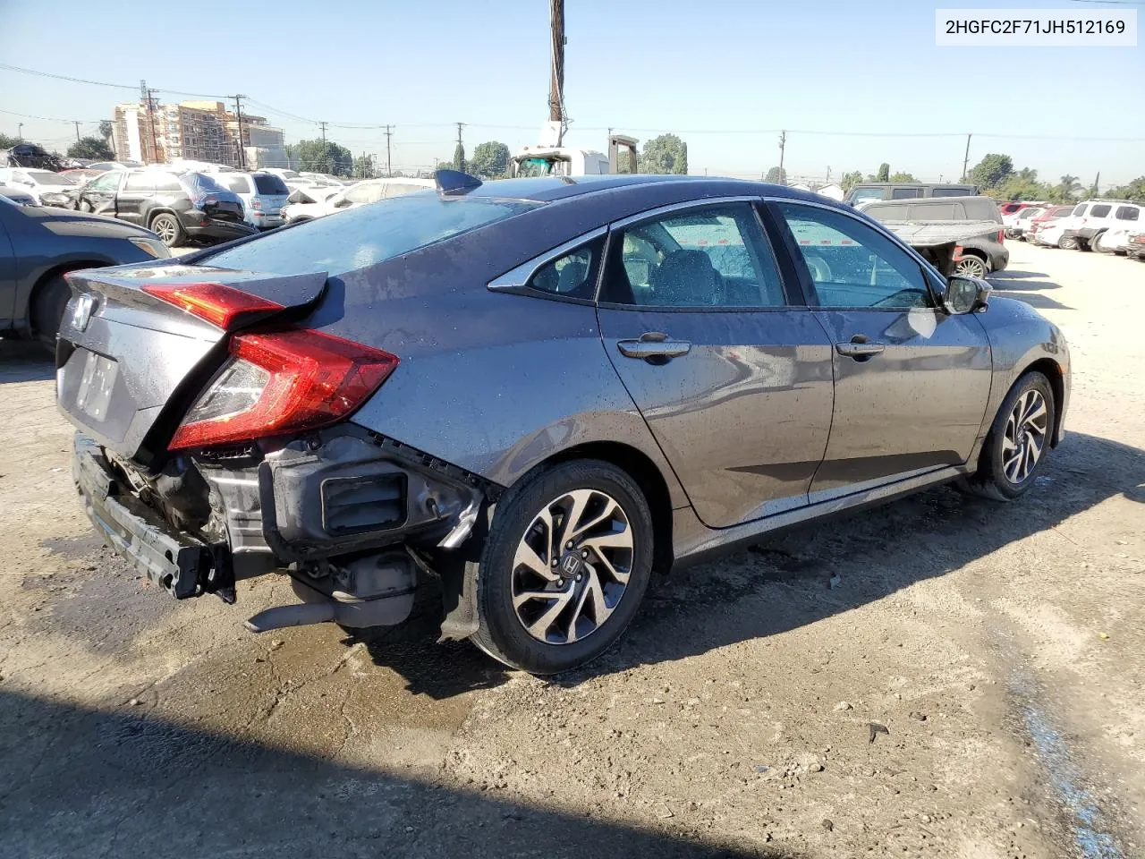 2018 Honda Civic Ex VIN: 2HGFC2F71JH512169 Lot: 77256474