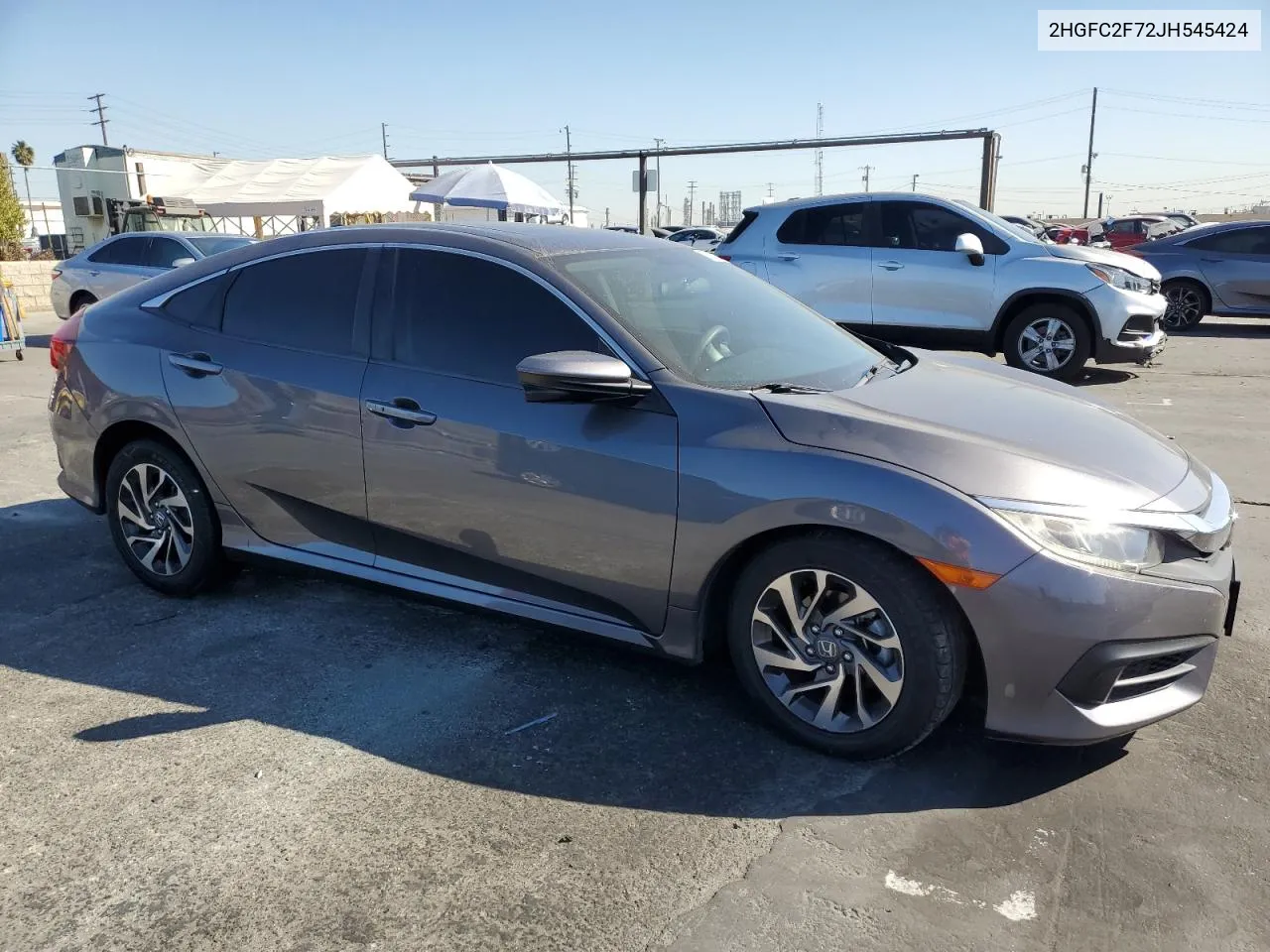 2018 Honda Civic Ex VIN: 2HGFC2F72JH545424 Lot: 77331354