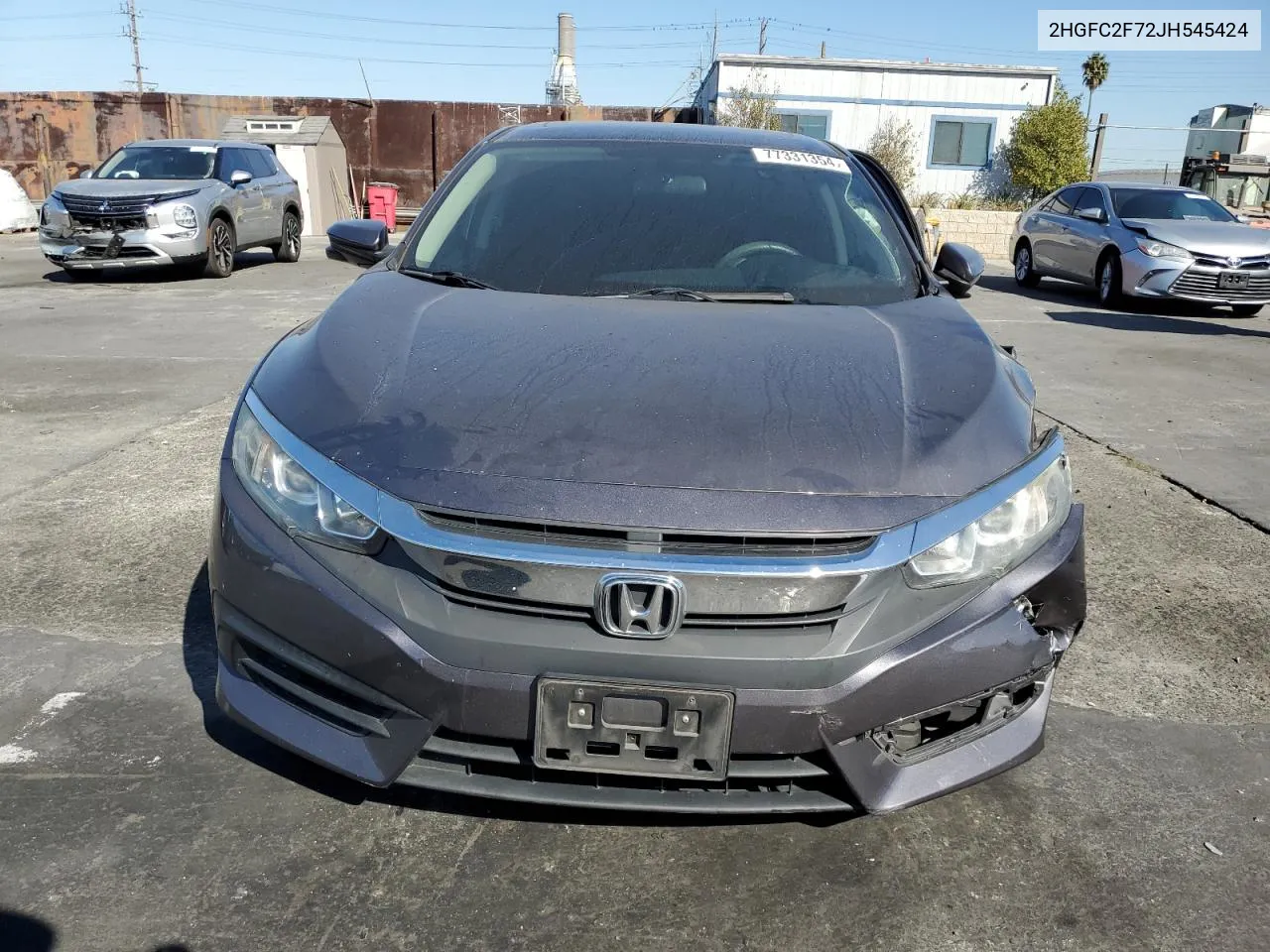 2018 Honda Civic Ex VIN: 2HGFC2F72JH545424 Lot: 77331354