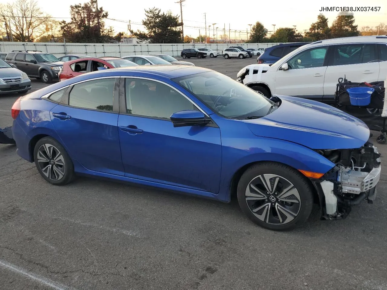 2018 Honda Civic Ex VIN: JHMFC1F38JX037457 Lot: 77348034