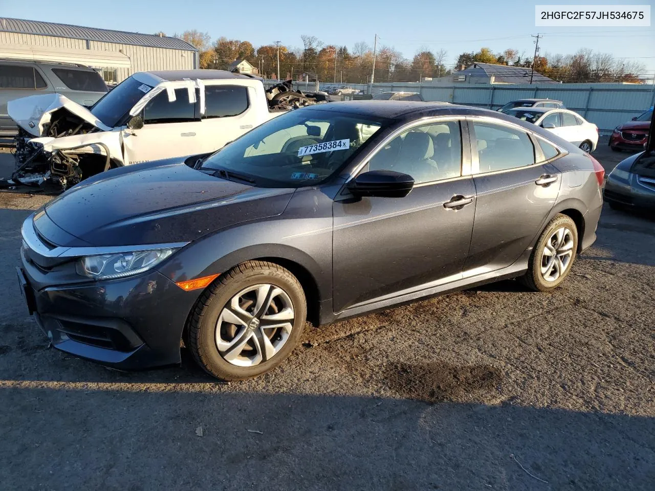 2018 Honda Civic Lx VIN: 2HGFC2F57JH534675 Lot: 77358384