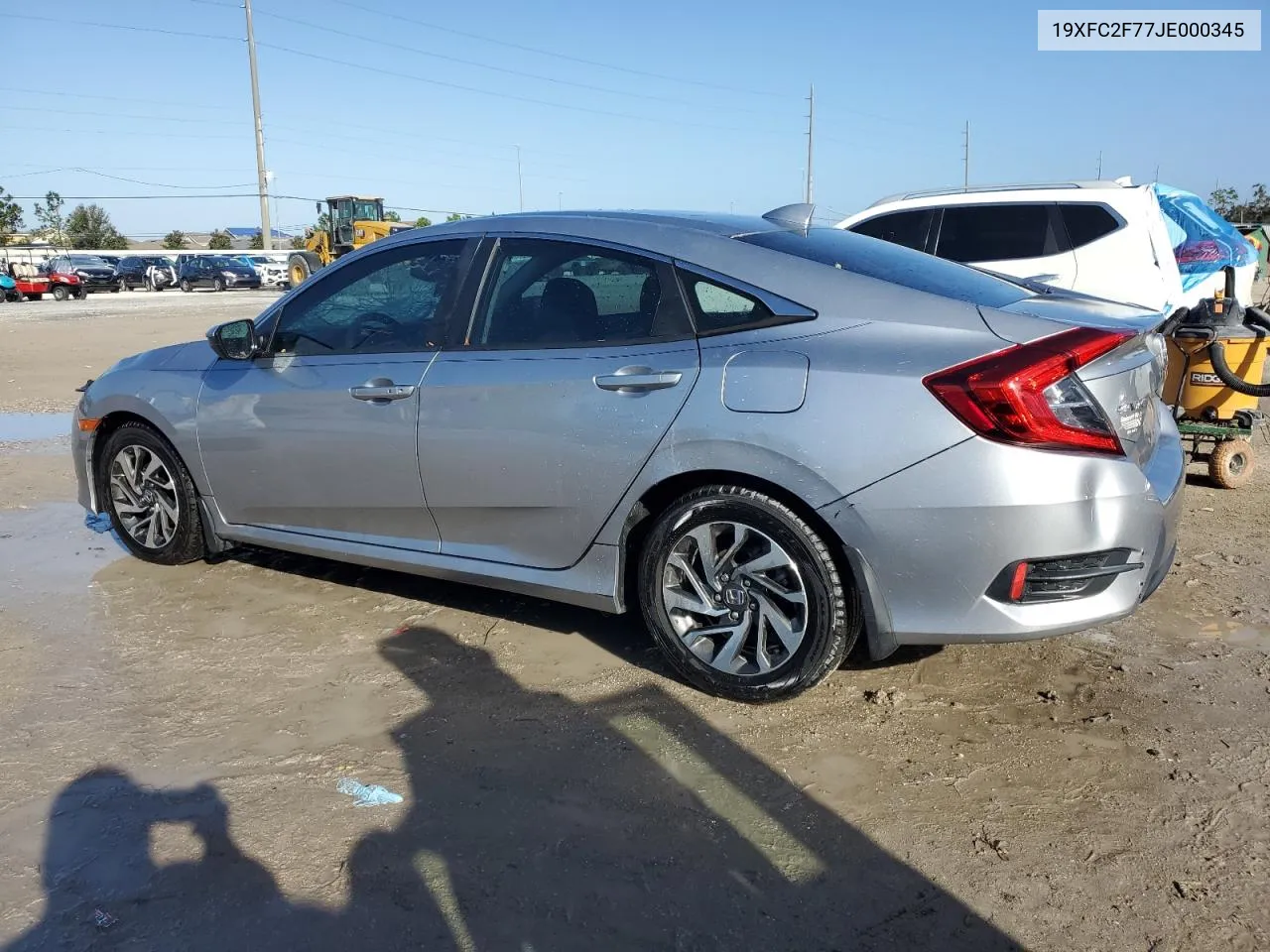 2018 Honda Civic Ex VIN: 19XFC2F77JE000345 Lot: 77408844