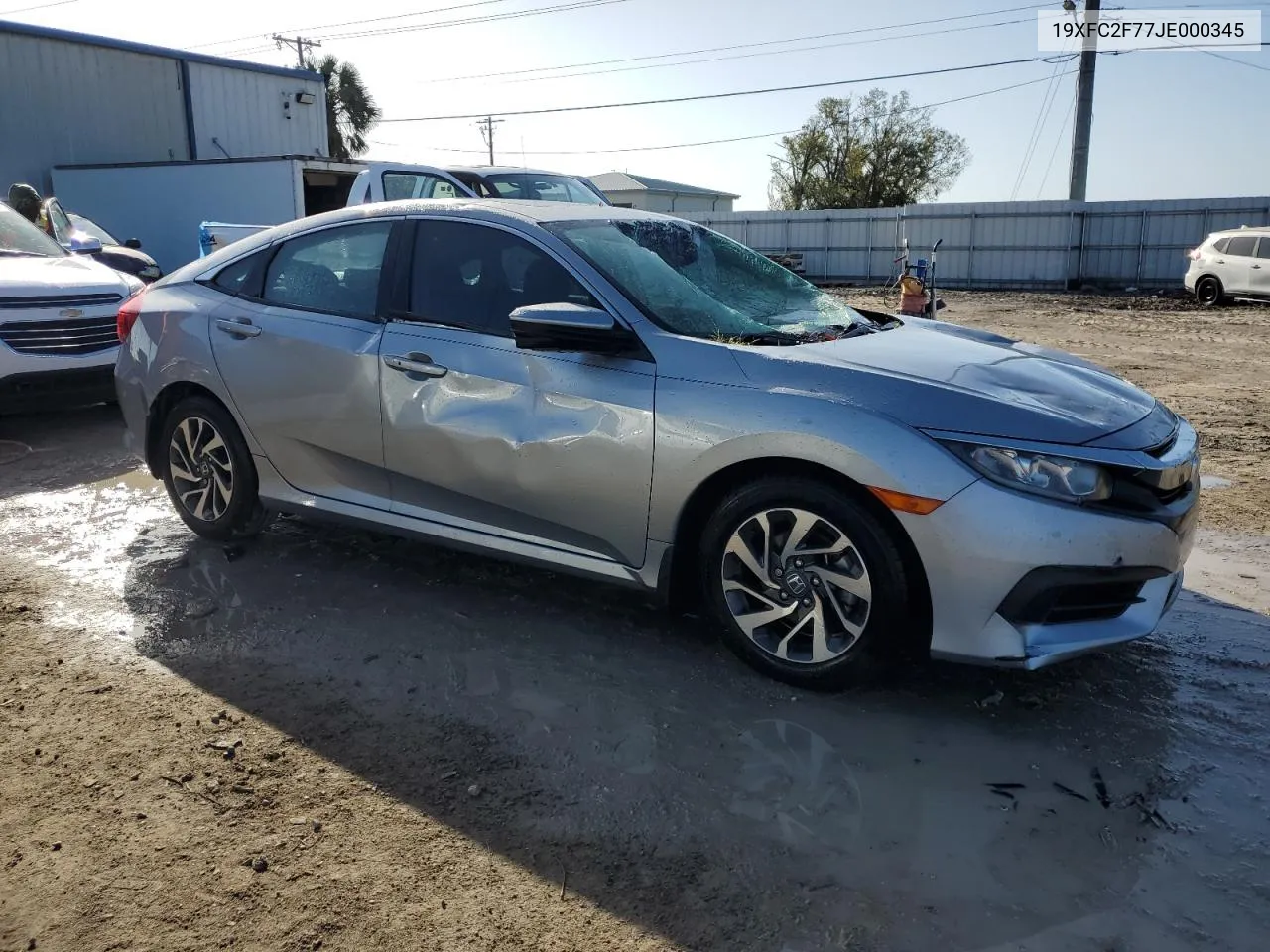 2018 Honda Civic Ex VIN: 19XFC2F77JE000345 Lot: 77408844