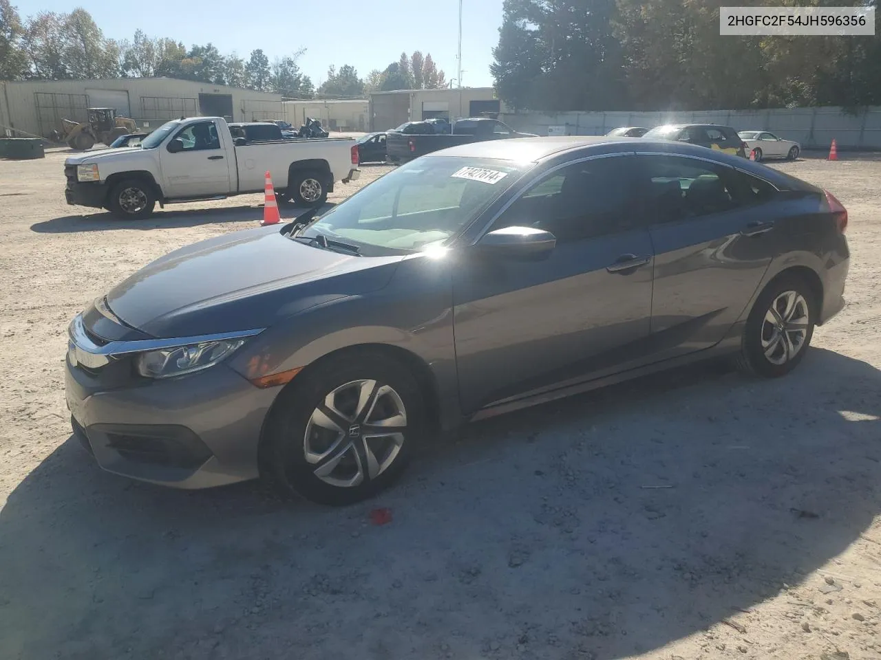 2018 Honda Civic Lx VIN: 2HGFC2F54JH596356 Lot: 77427614