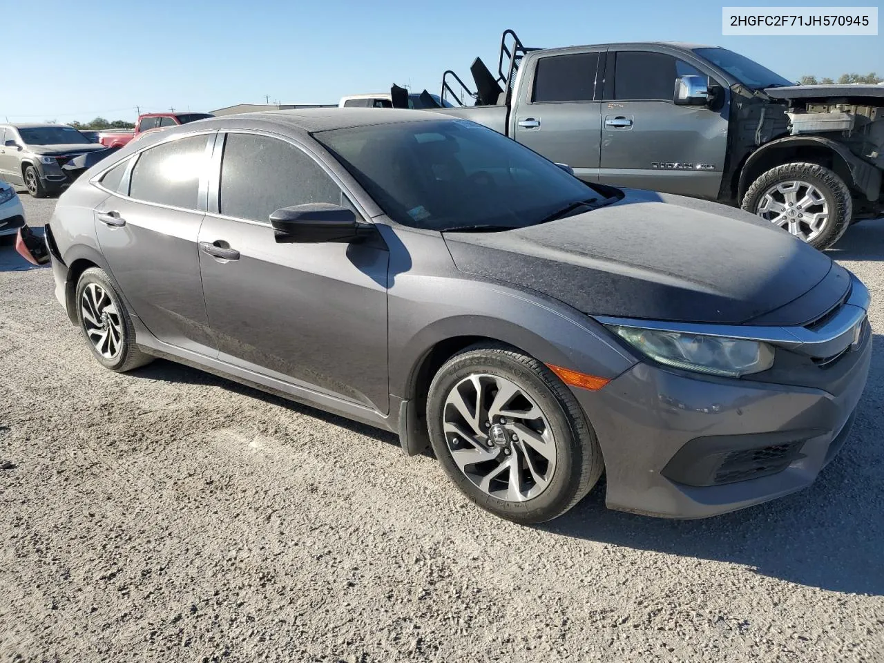 2018 Honda Civic Ex VIN: 2HGFC2F71JH570945 Lot: 77560344