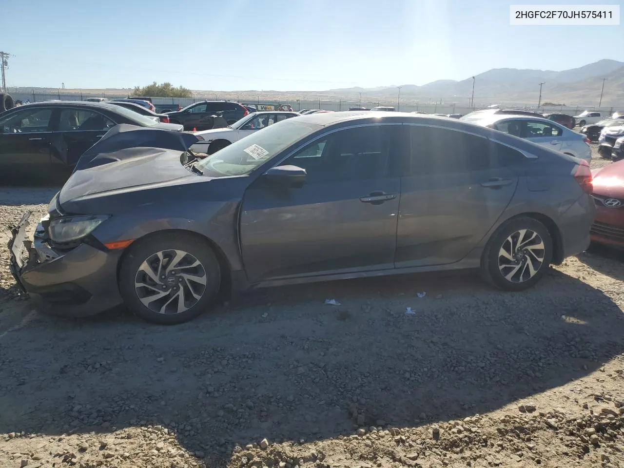 2HGFC2F70JH575411 2018 Honda Civic Ex